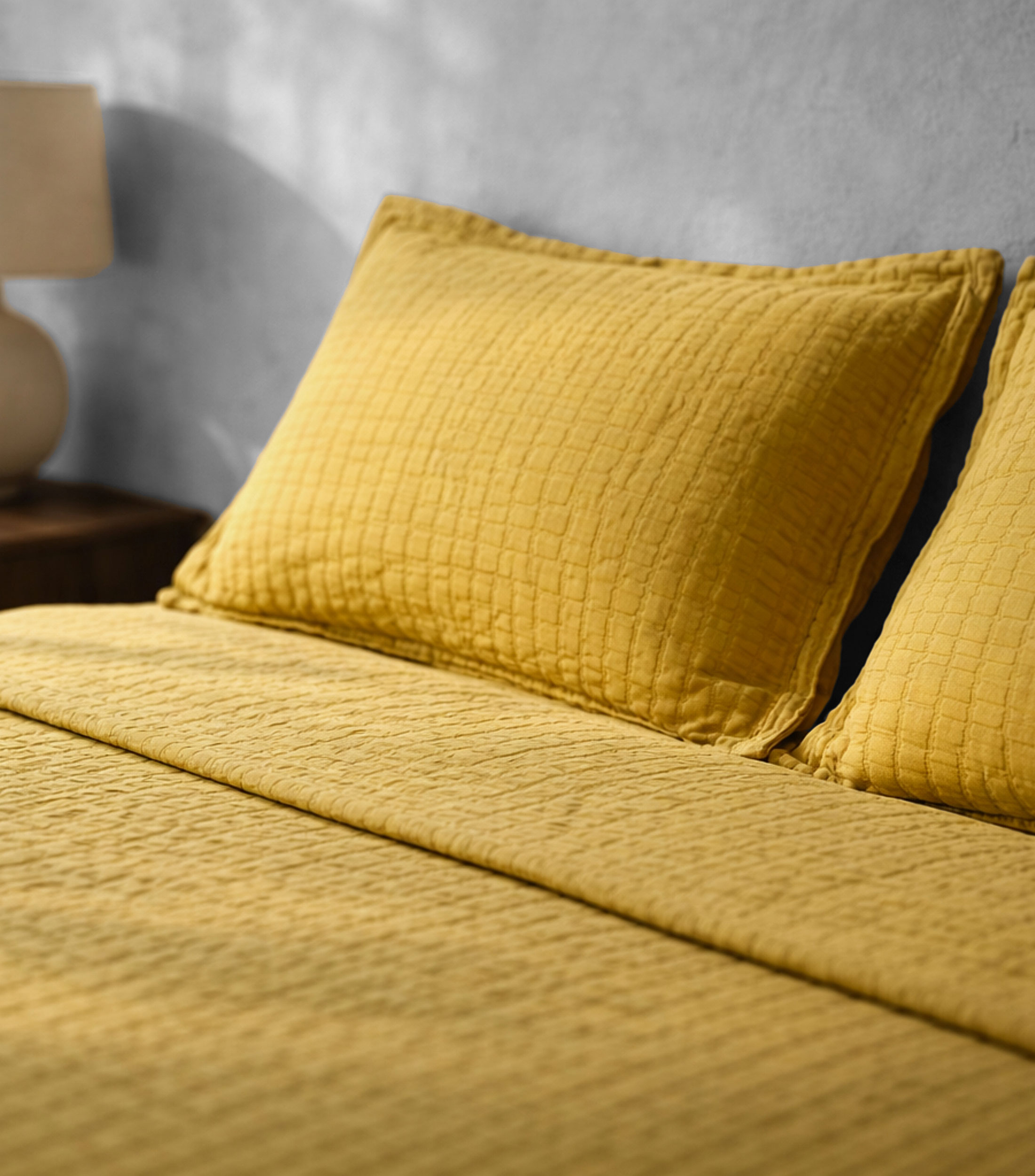 Funda para almohada Estándar en algodón Minimal verde citrus