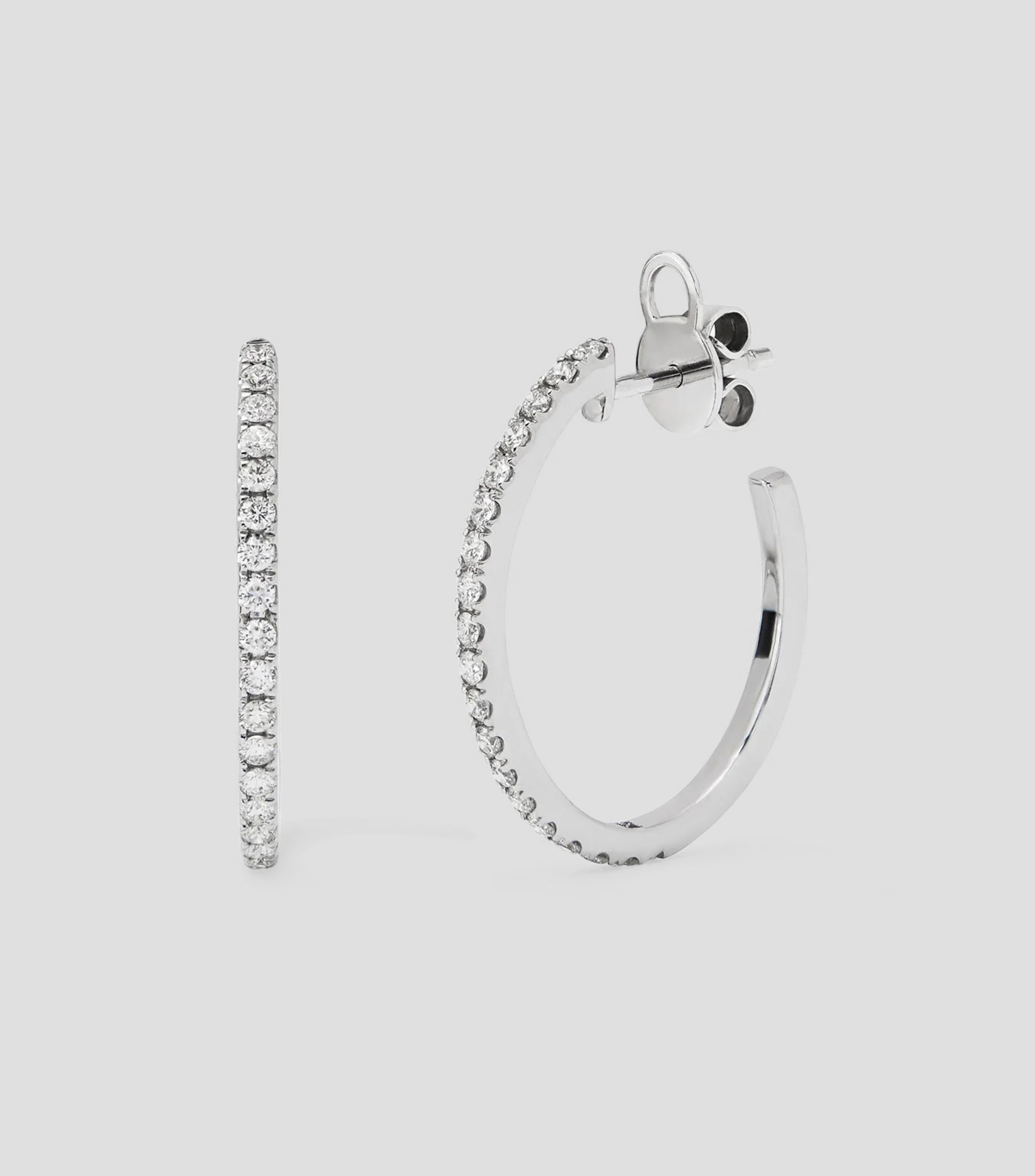 Pendientes en oro blanco de 18 Kts con diamantes Mujer