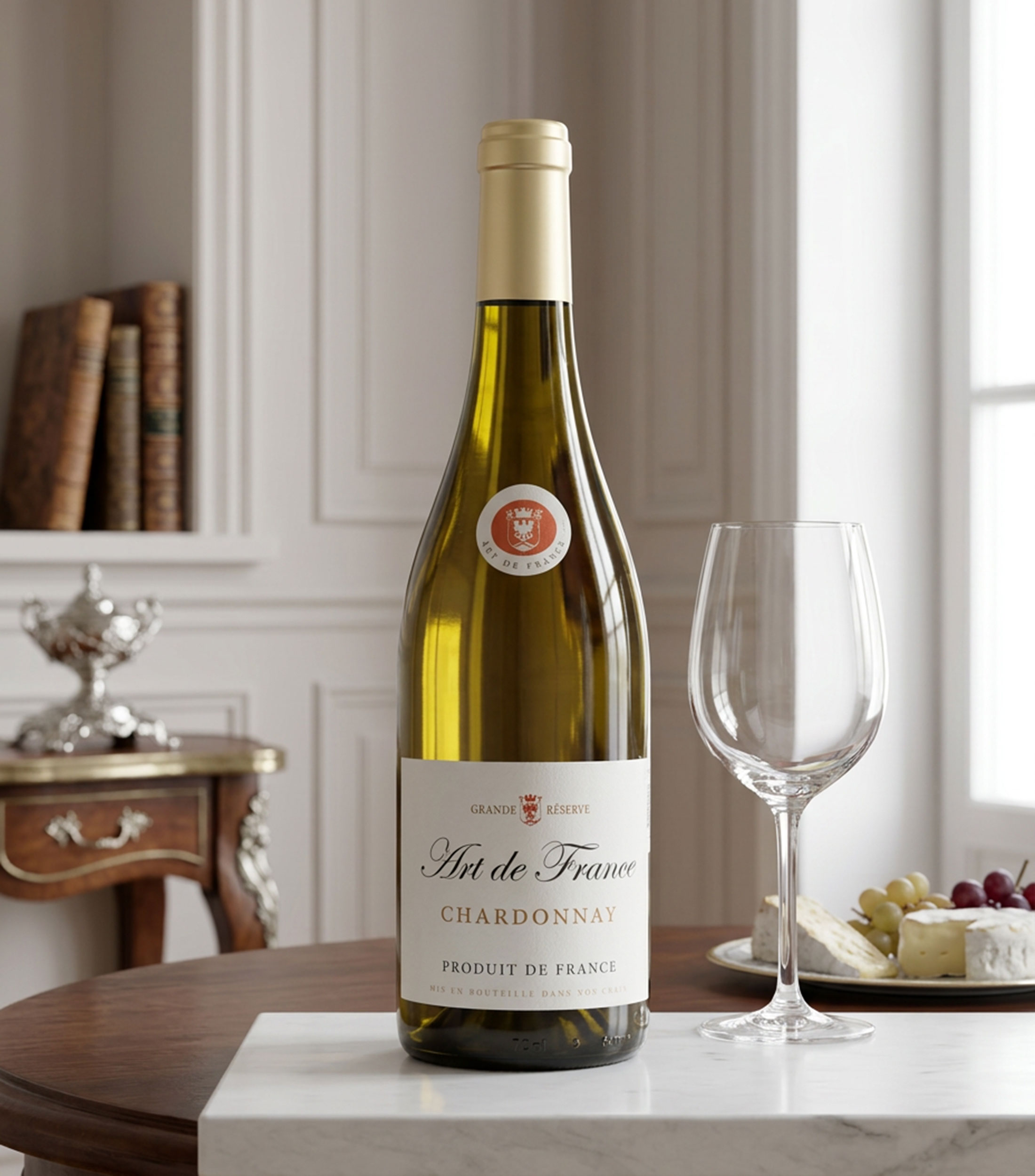 Vino Blanco Chardonnay Art de France, 750 ml