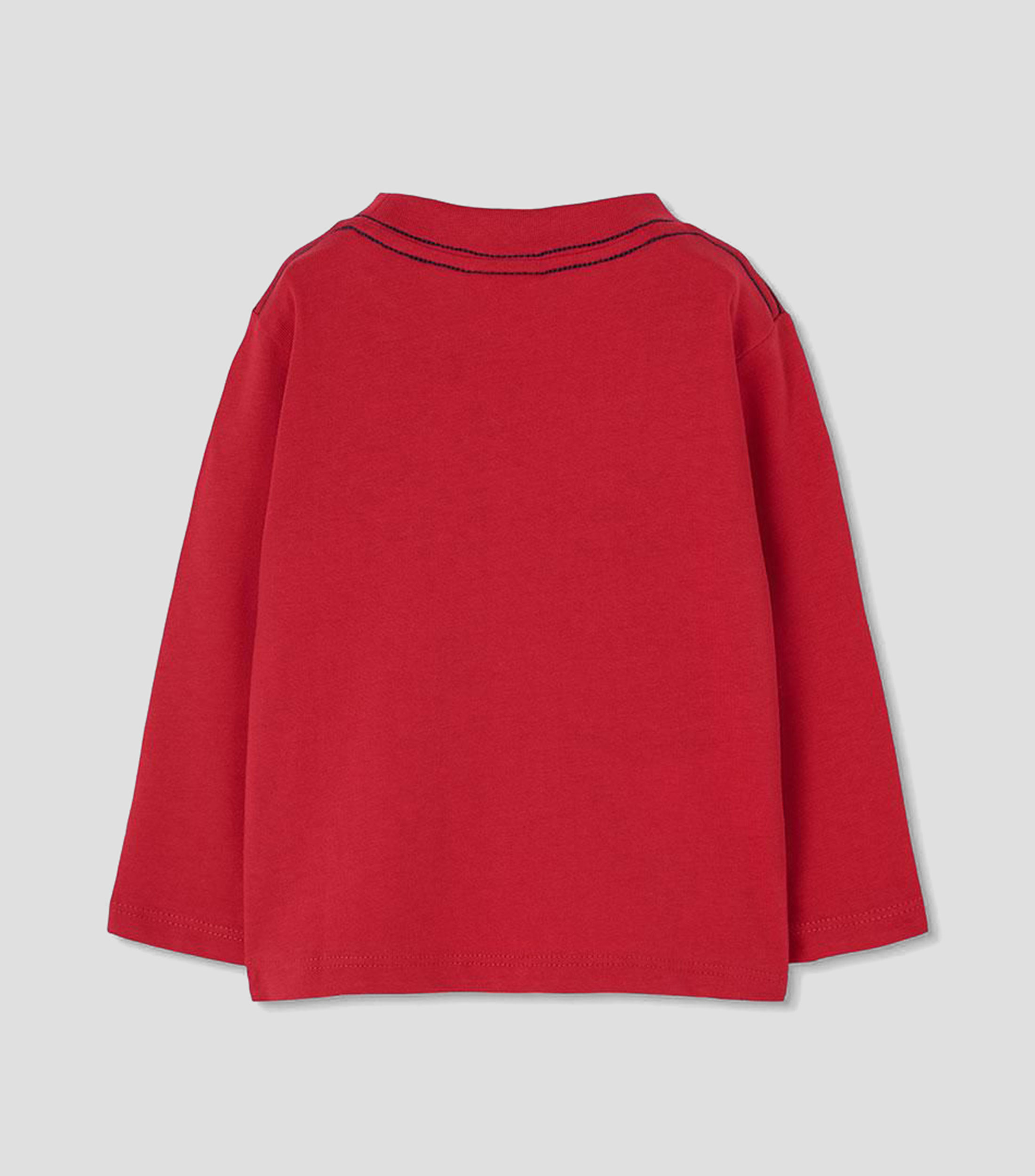 Playera cuello redondo manga larga con estampado Niños
