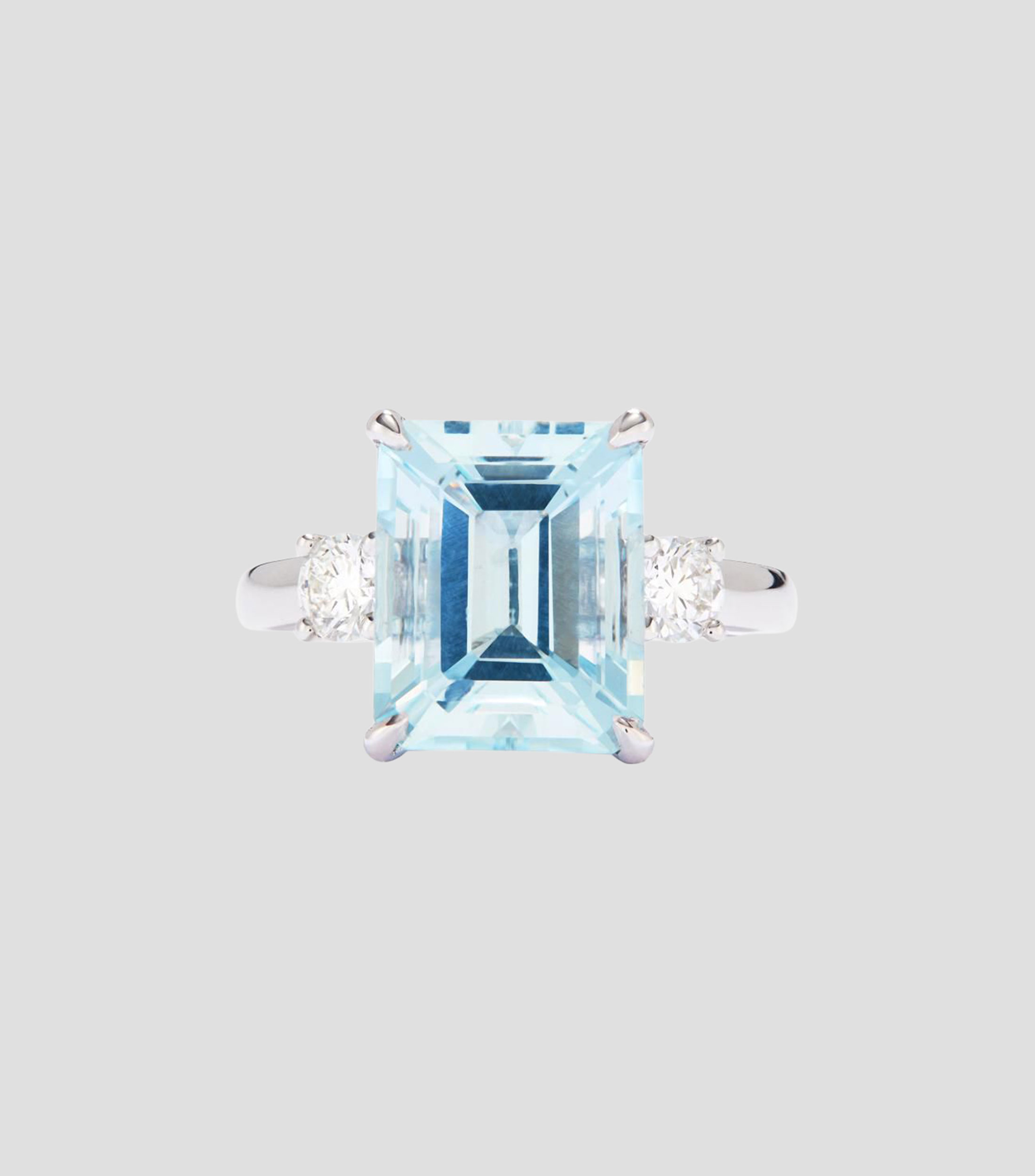 Anillo solitario en oro blanco 18 kilates con diamante Mujer