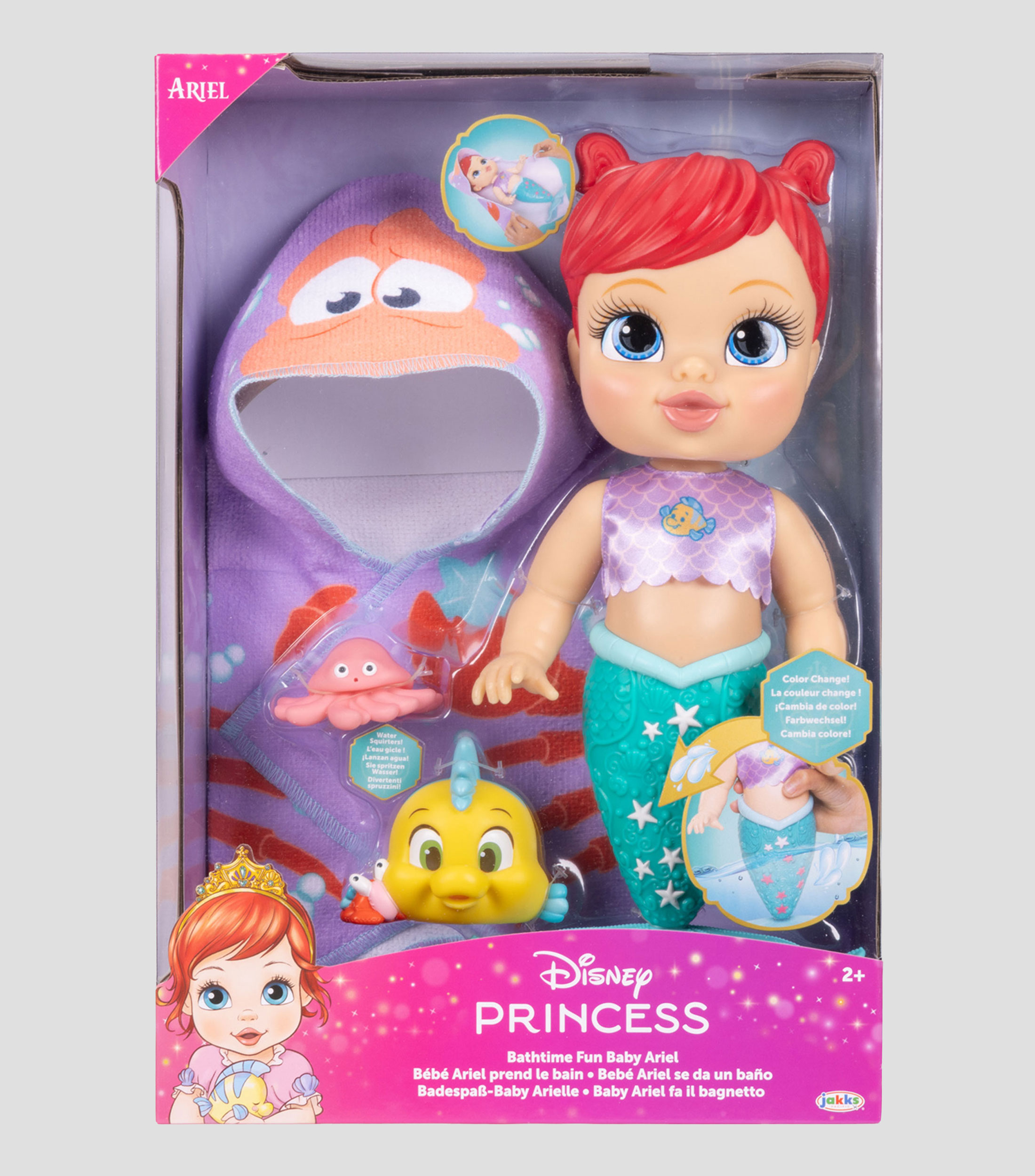 Muñeca Bebé Ariel se da un baño