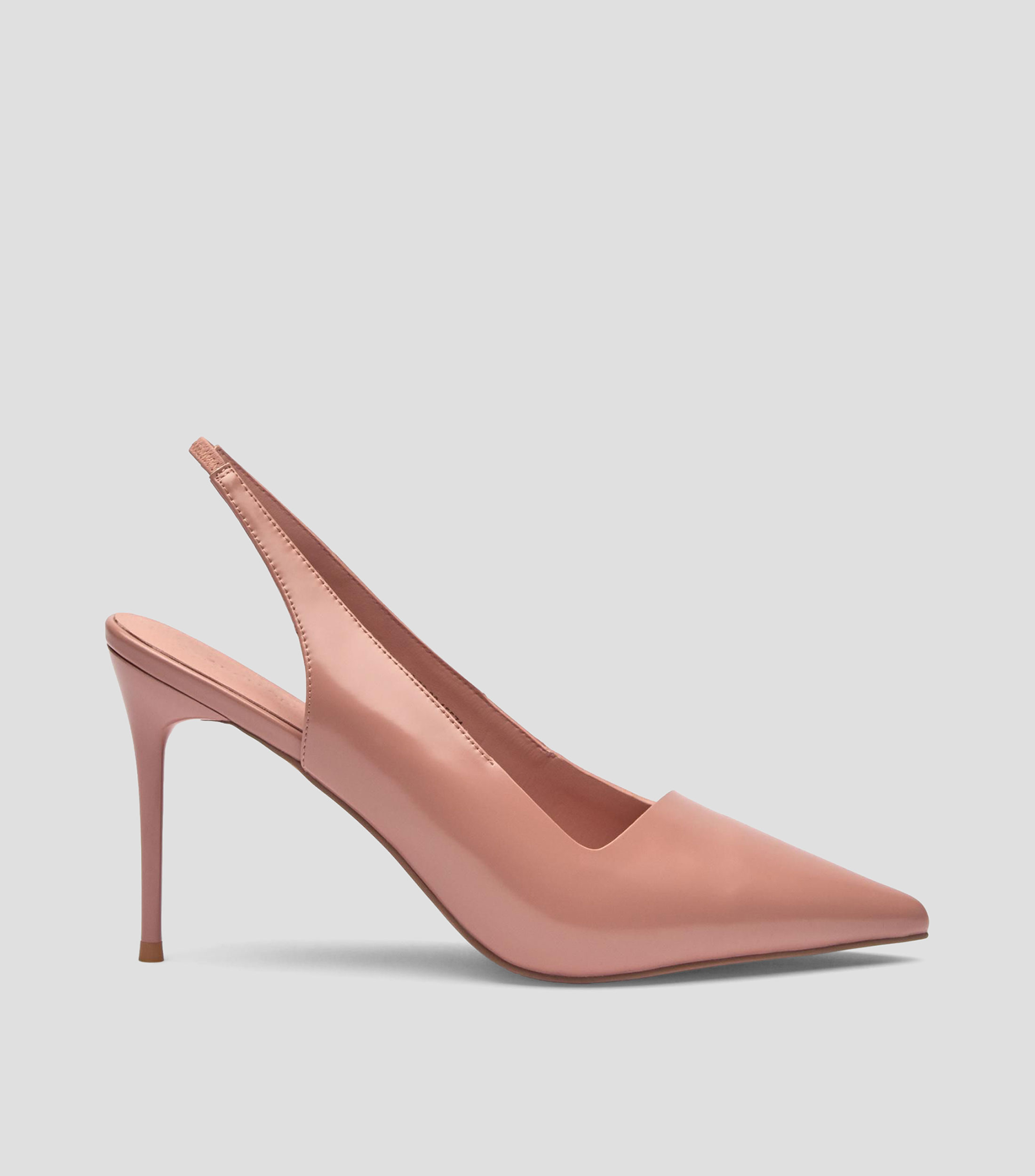 Zapatillas slingback con tacón alto y delgado Mujer