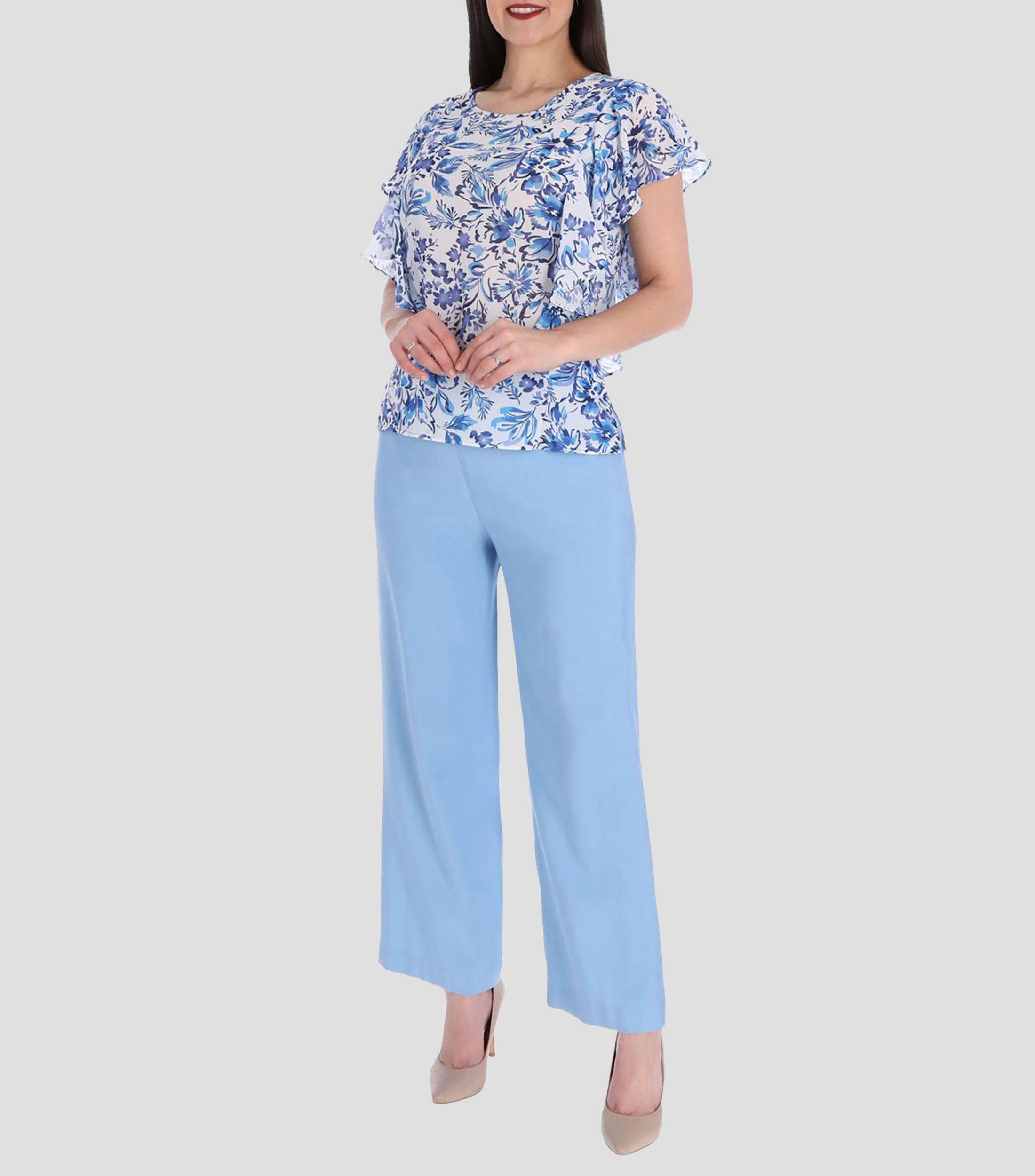 Blusa estampada manga corta Petite Mujer
