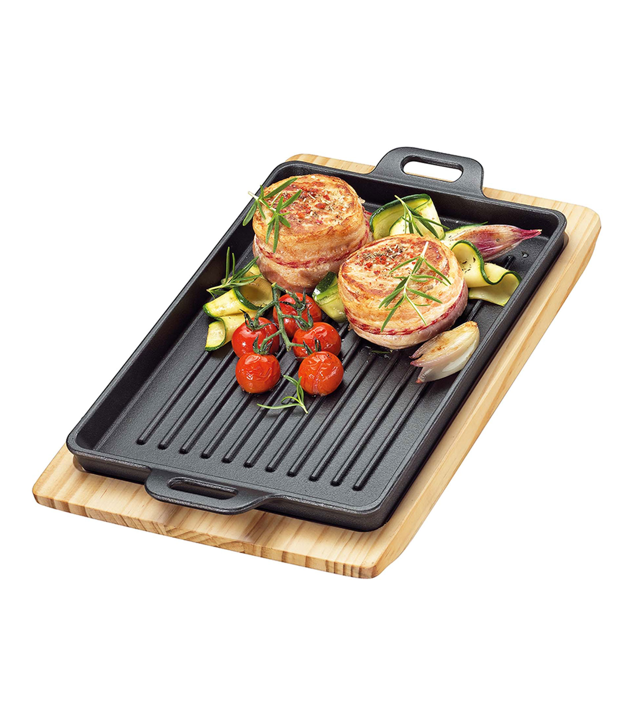 Bandeja Rectangular Hierro Con Base