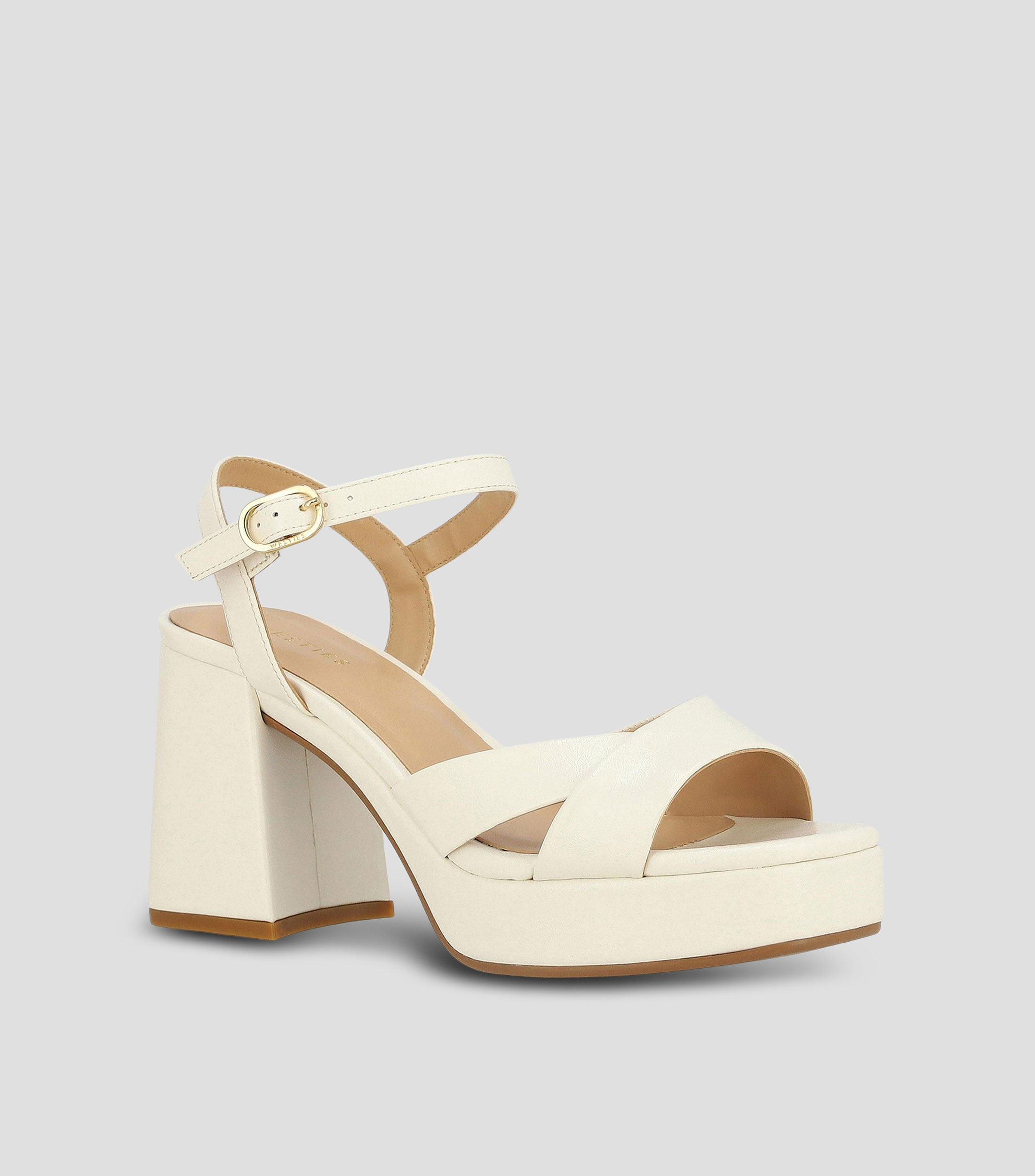 Sandalias con tacón ancho de 7 cm Mujer