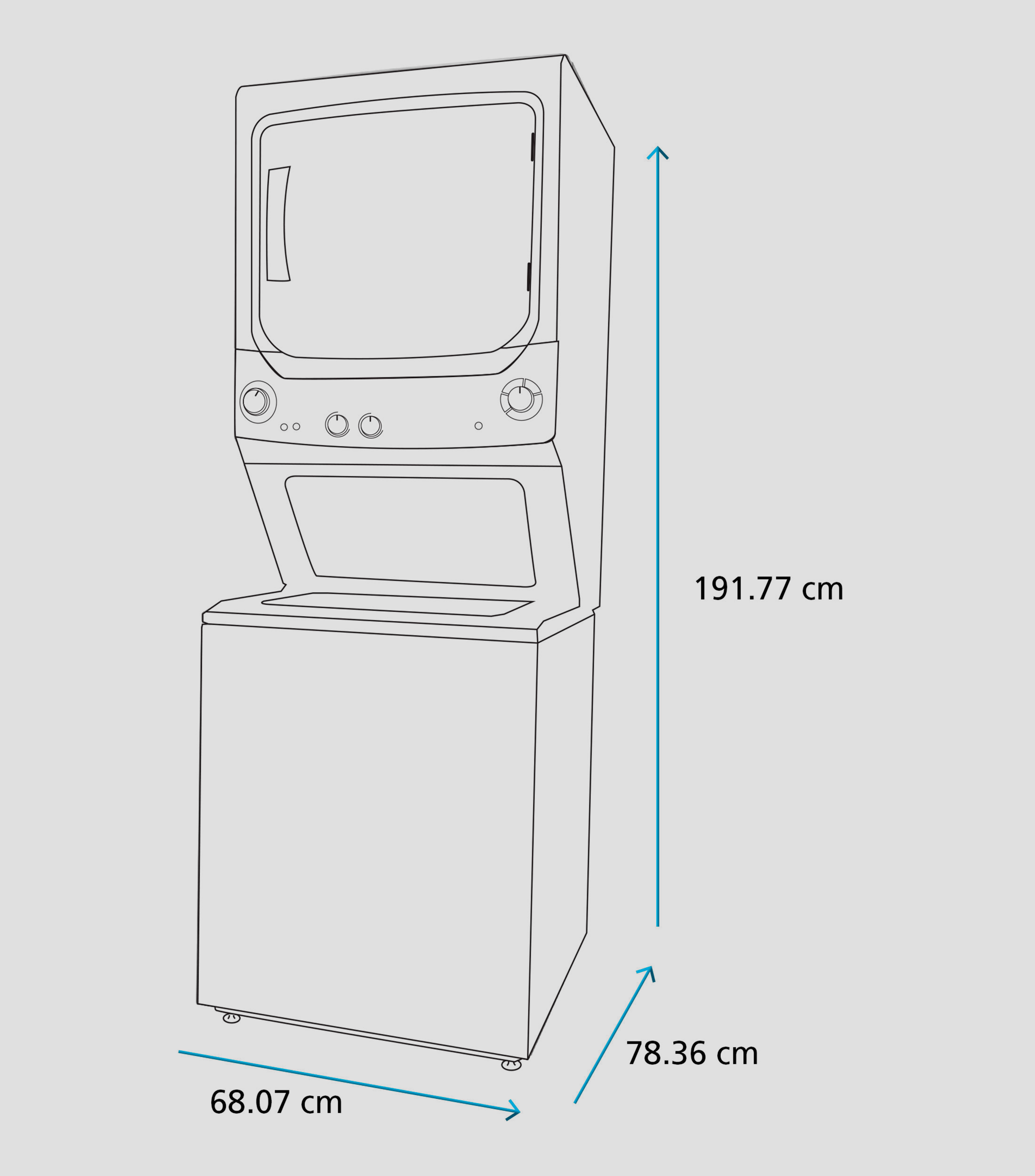 Centro de lavado a Gas de carga superior 24 Kg Gris