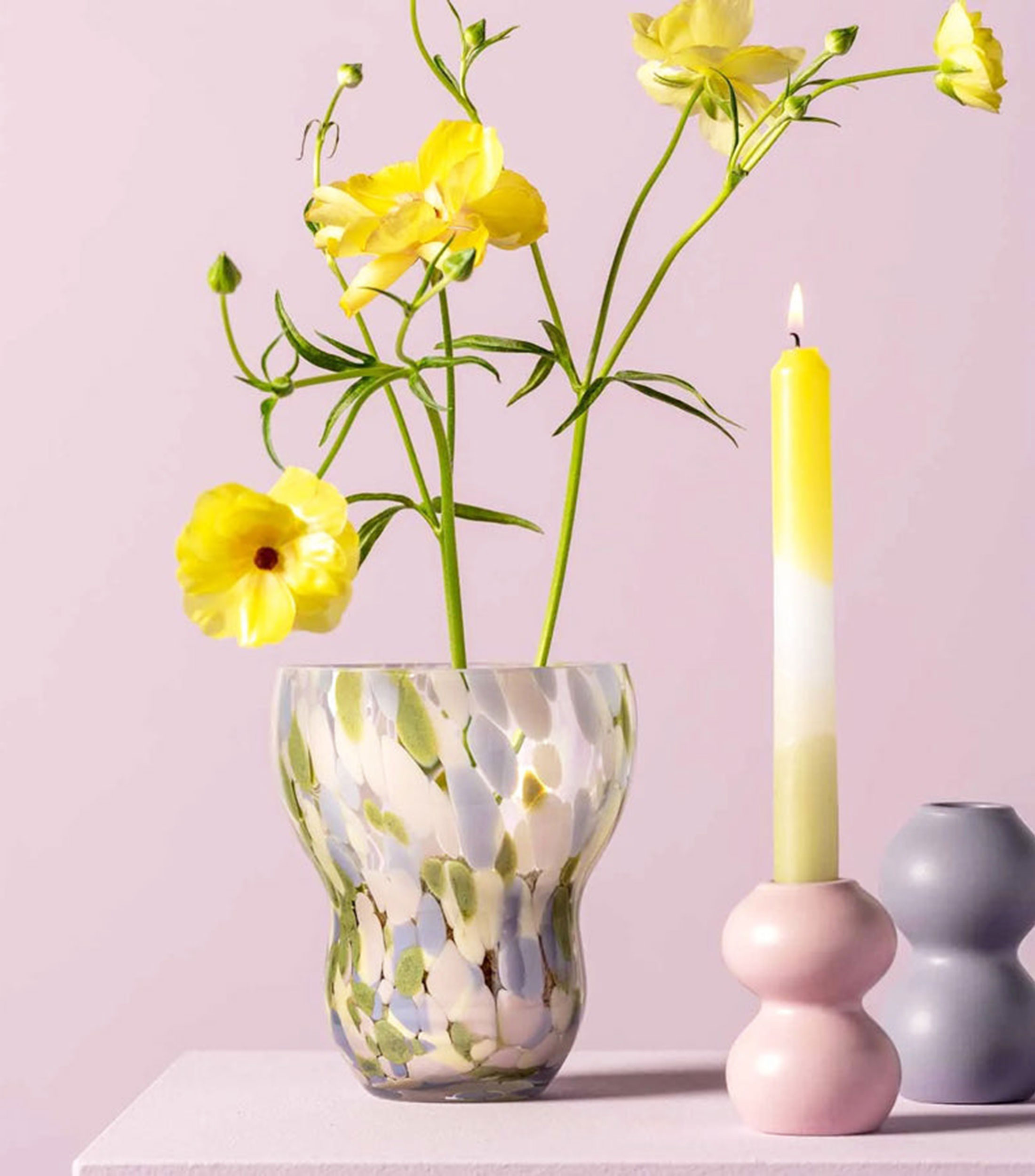 Florero Vivace en vidrio esmaltado multicolor