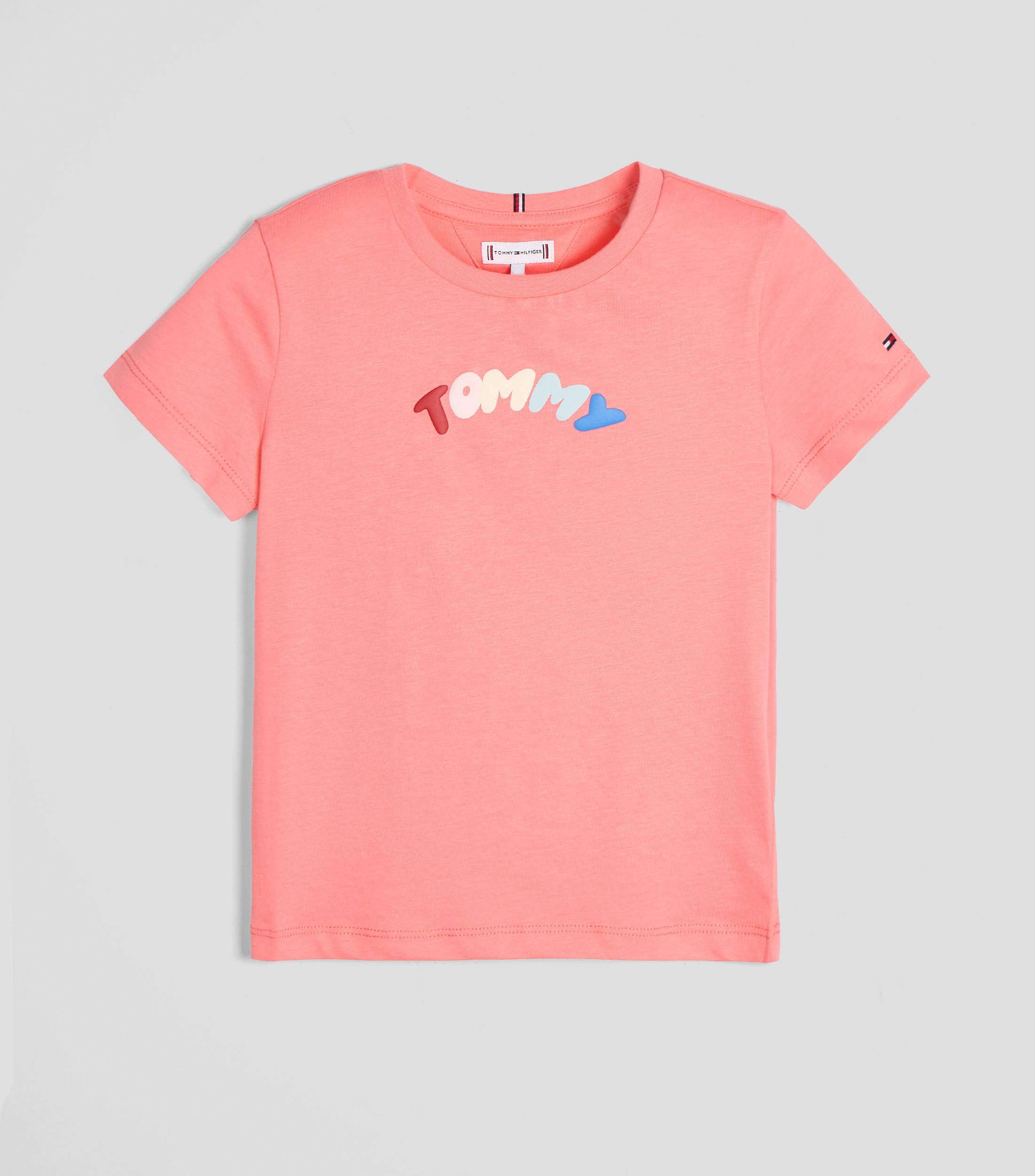 Playera cuello redondo manga corta con estampado Niña