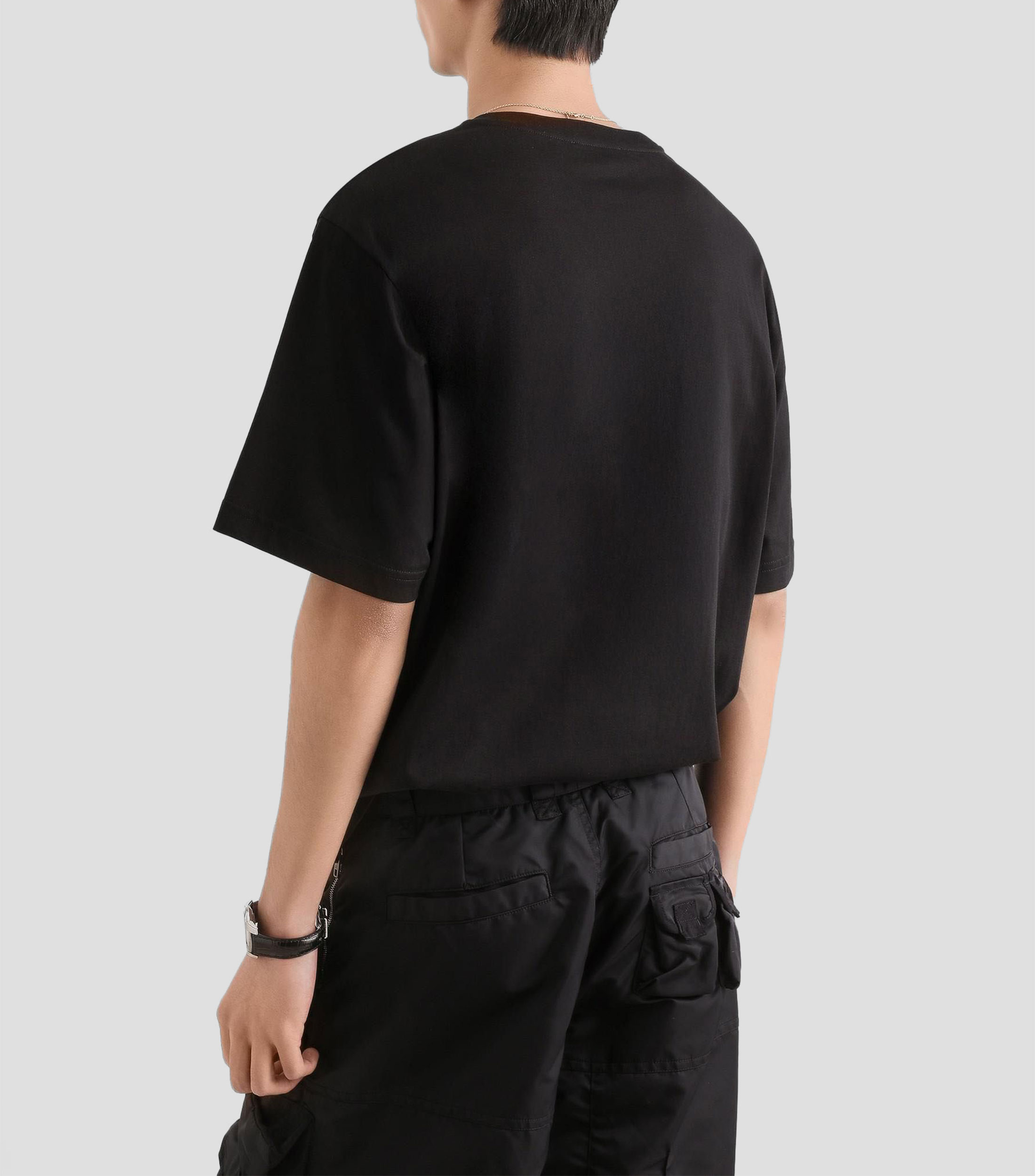 Playera cuello redondo manga corta de diseño sólido Hombre