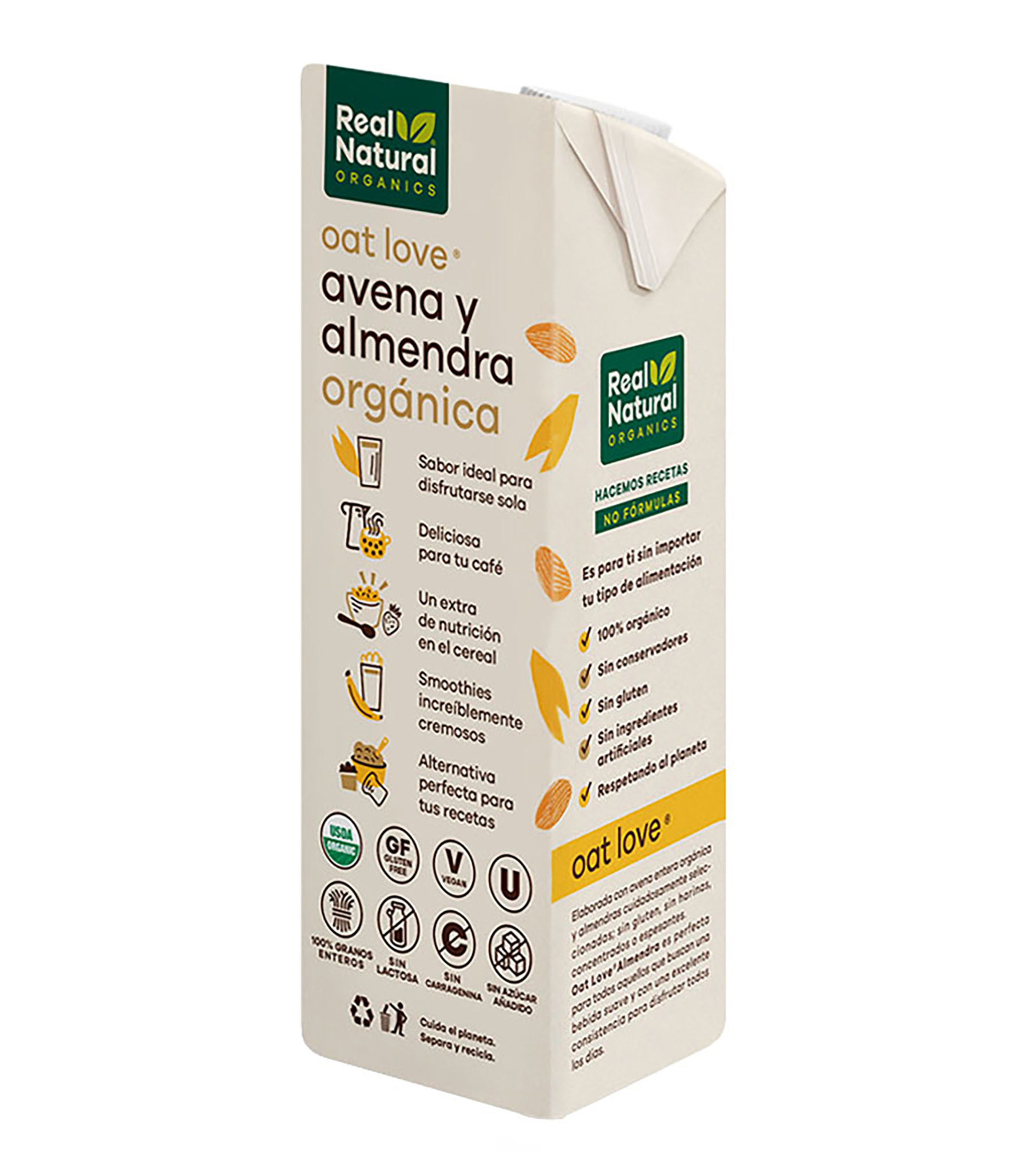 Leche de Avena y Almendra Orgánica, 1 L