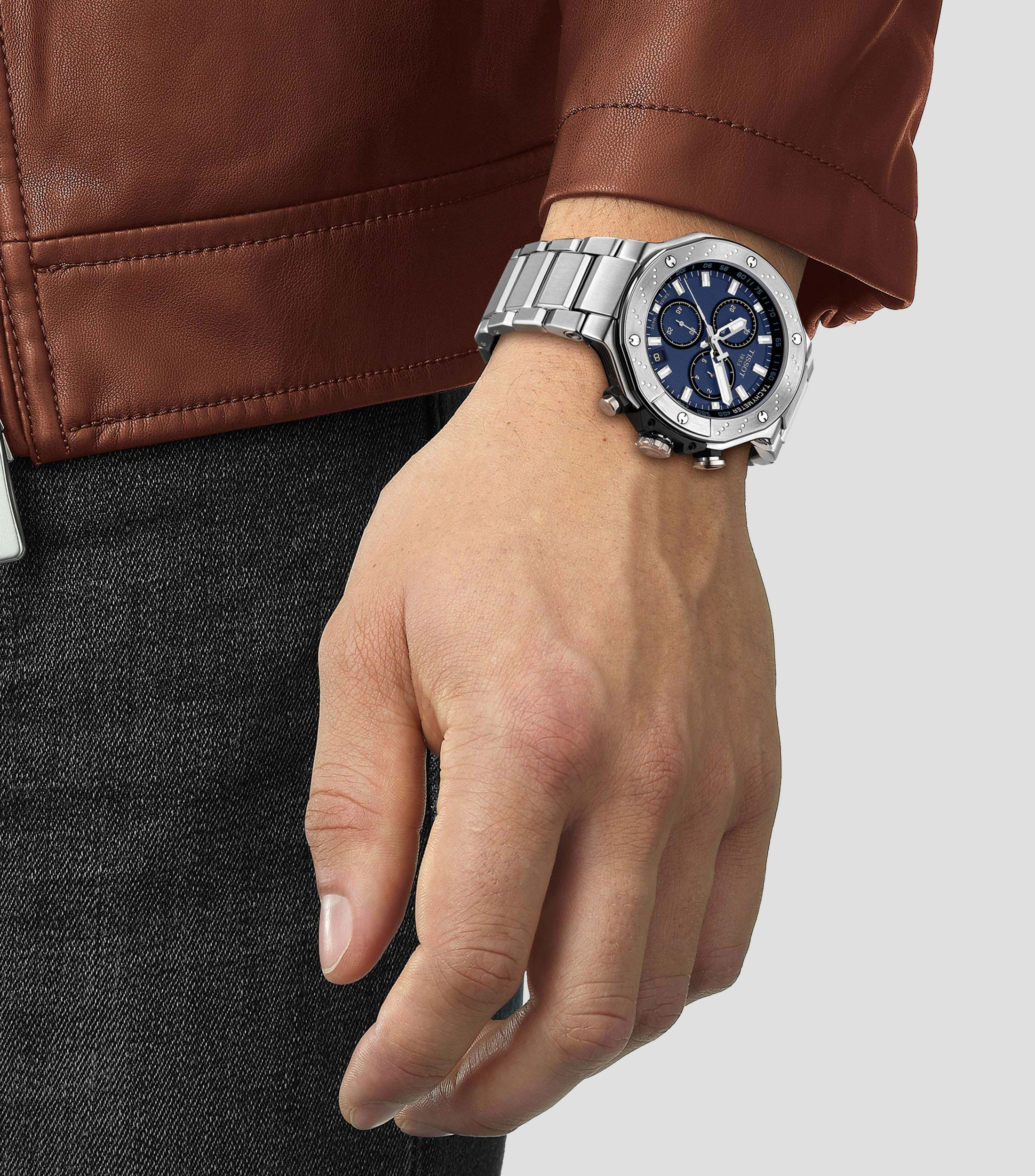 Reloj para Hombre T- Race Chronograph casual plateado