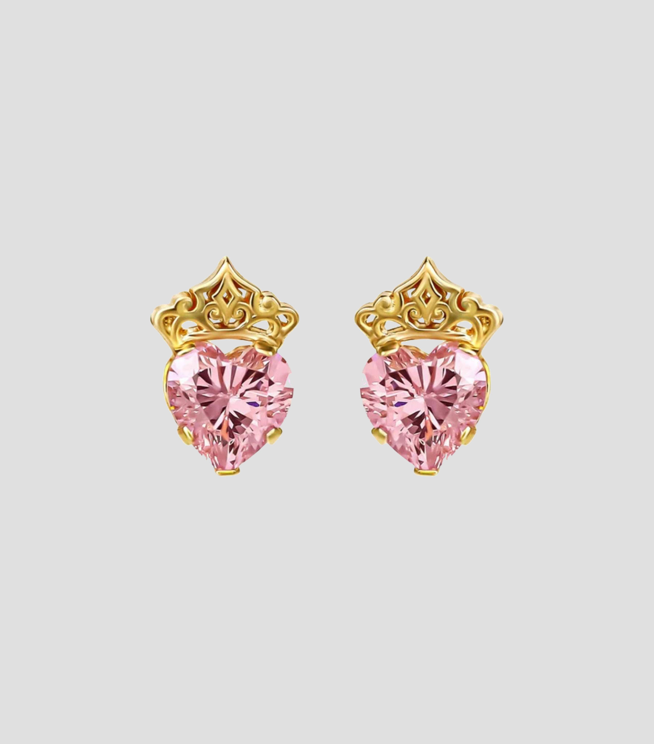 Aretes en Oro de 14 Kilates Tiara con circonia Niña