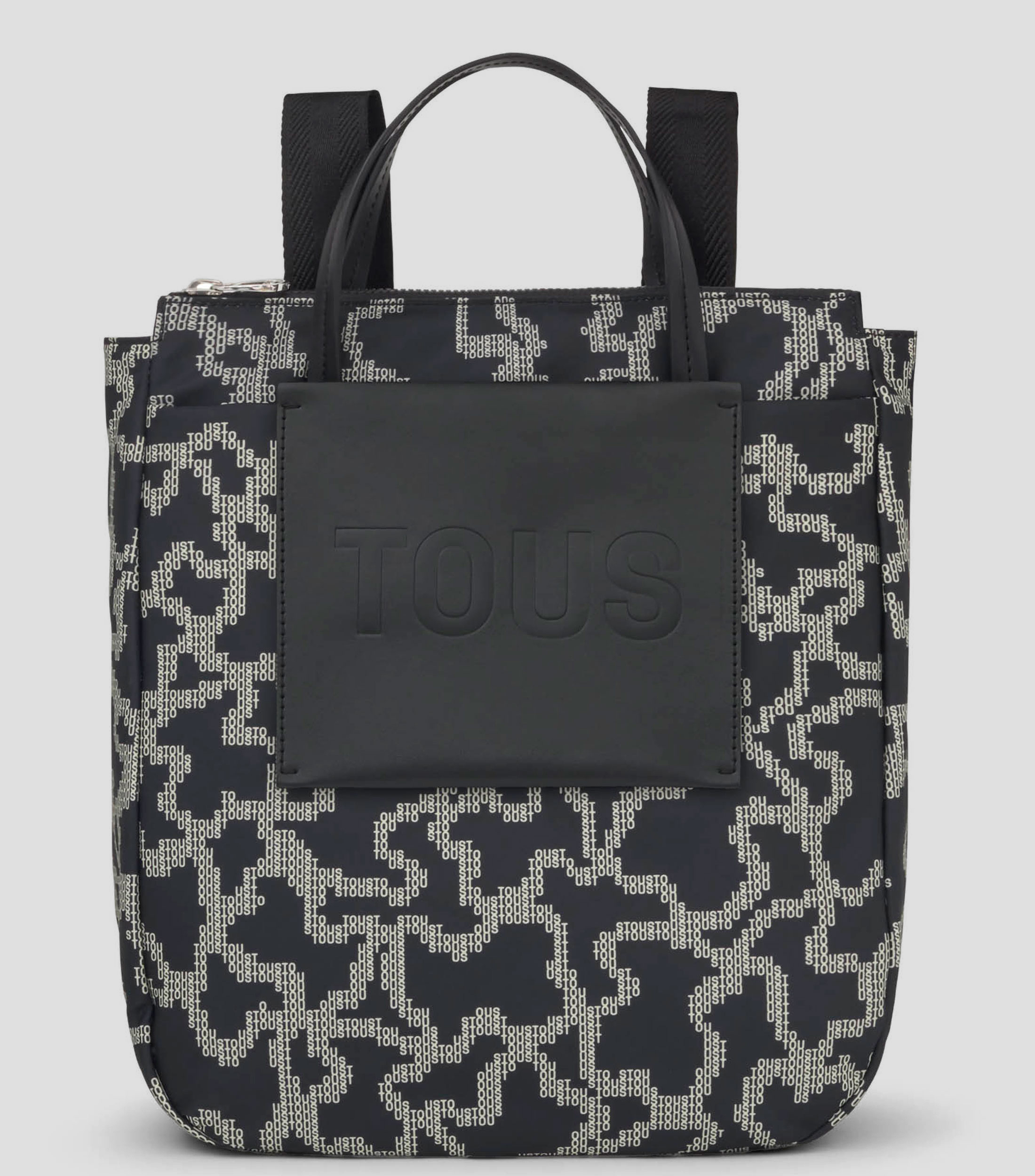 Bolso backpack negro Kaos Pix Soft con ositos Mujer