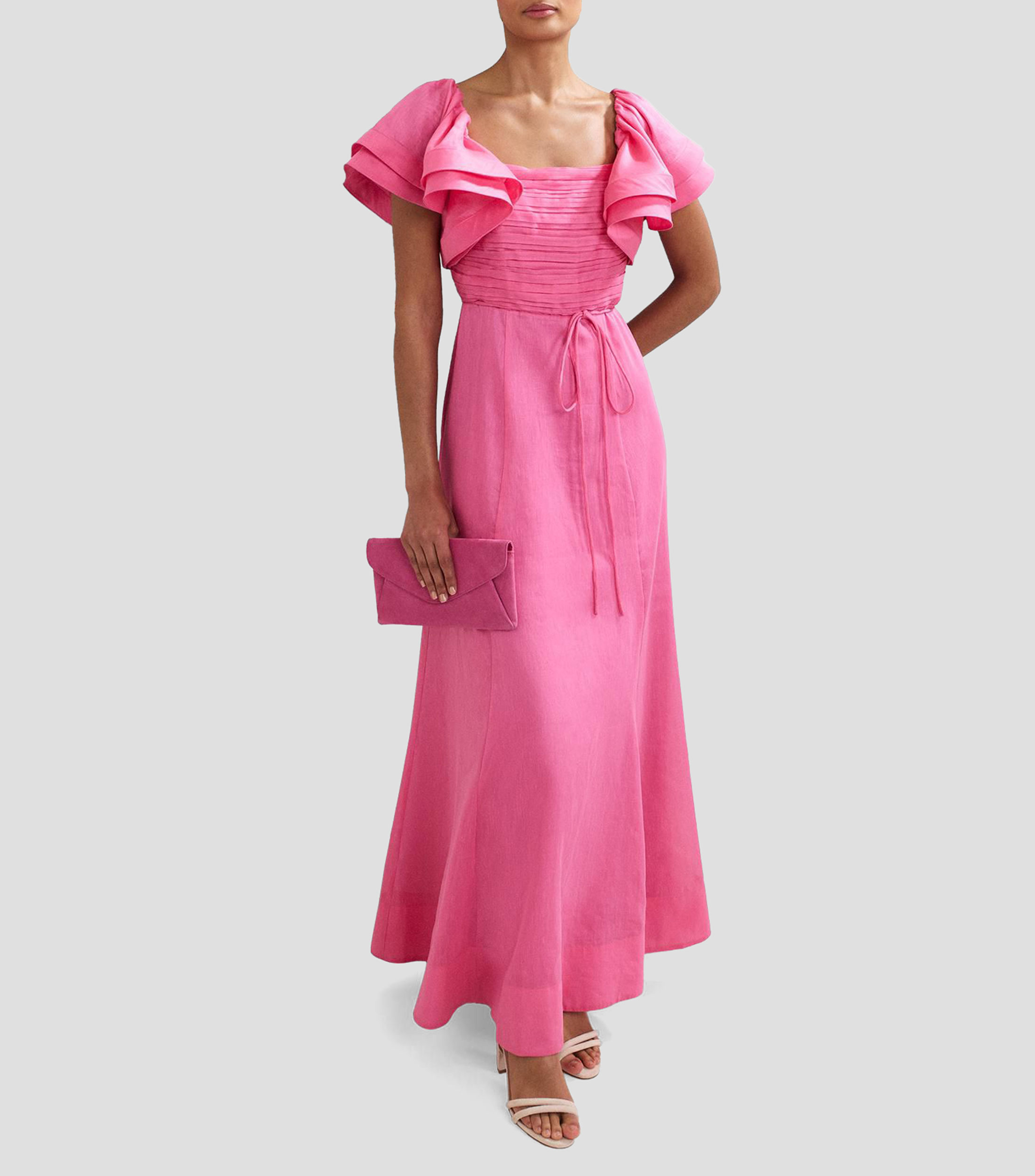 Vestido maxi drapeado Rhianna Puff Mujer