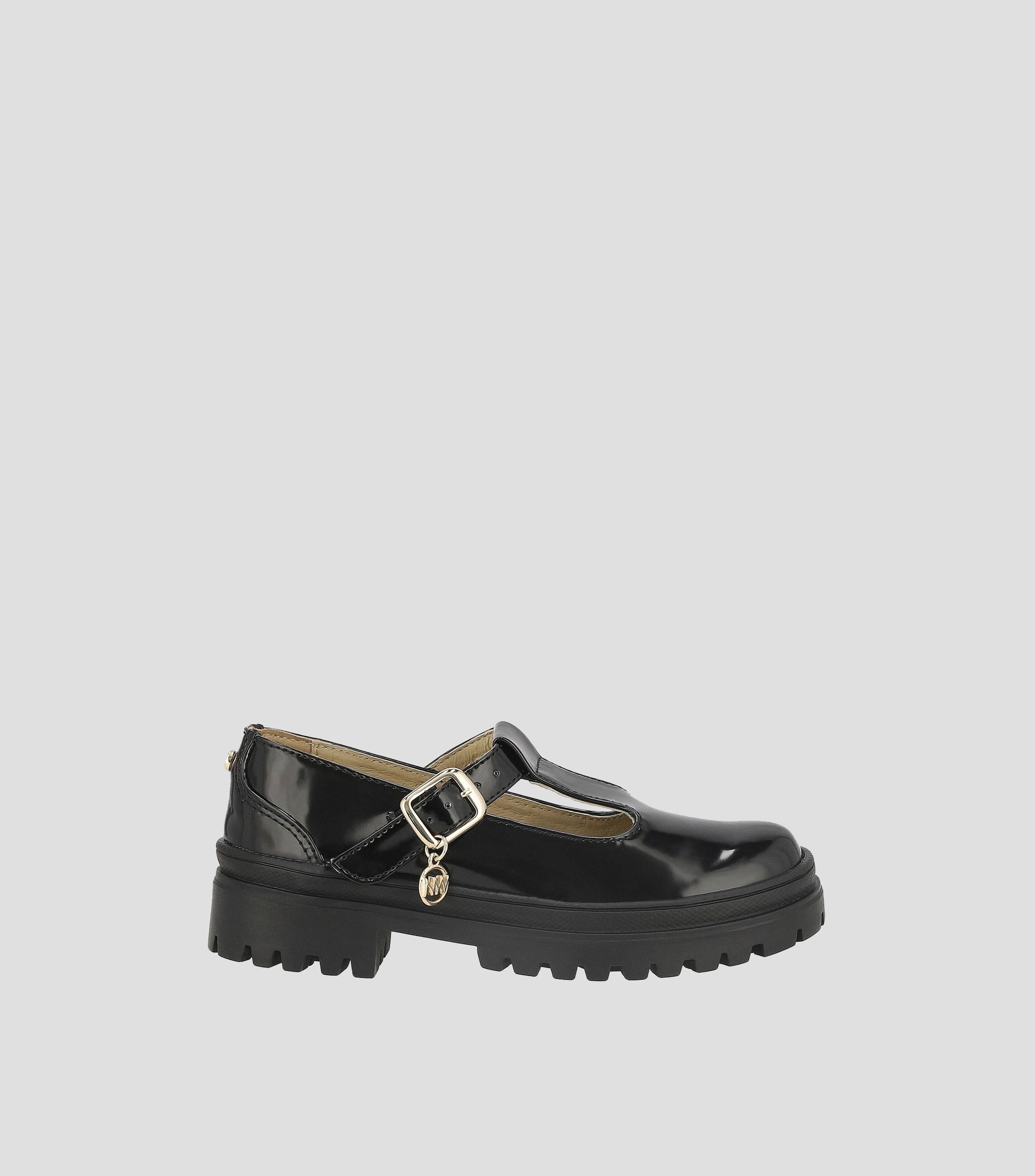 Mocasines con tacón bajo de cuña Niña