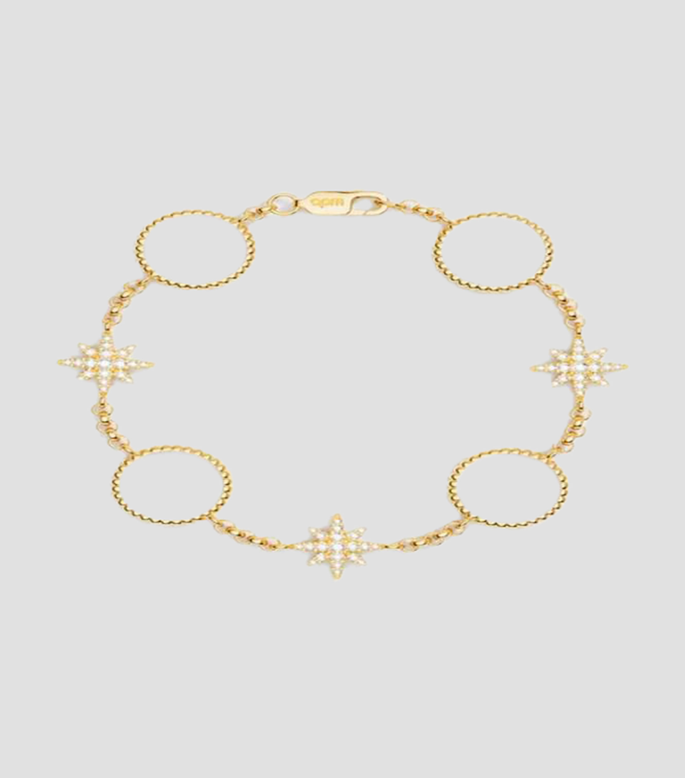 Pulsera Ete Méteorites con circonitas y nácar Mujer