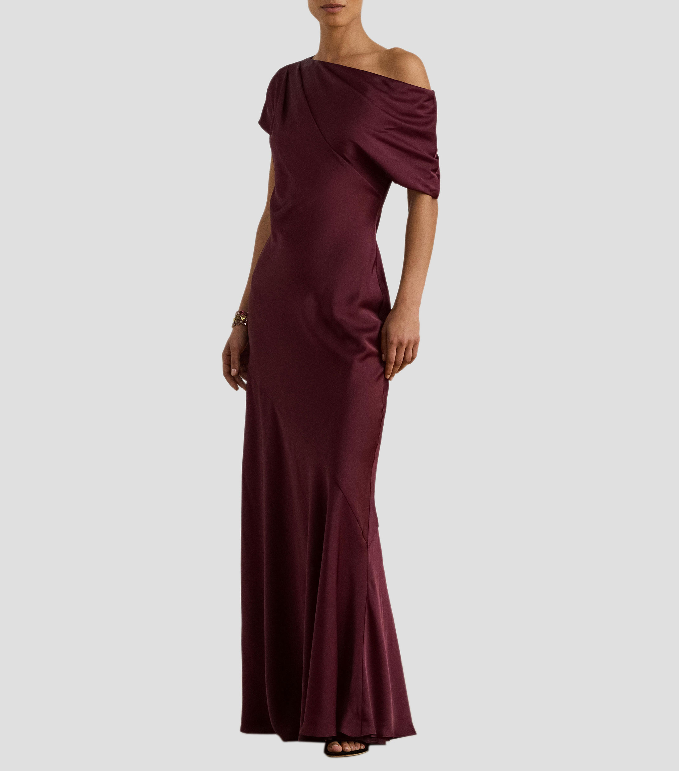 Vestido de fiesta maxi liso Mujer