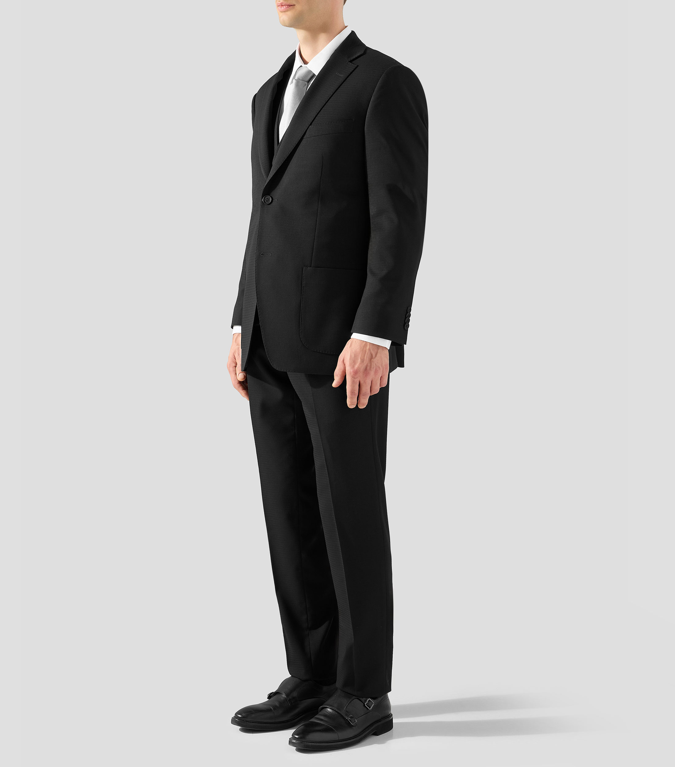 Traje 3 piezas de corte slim con microdiseño Hombre
