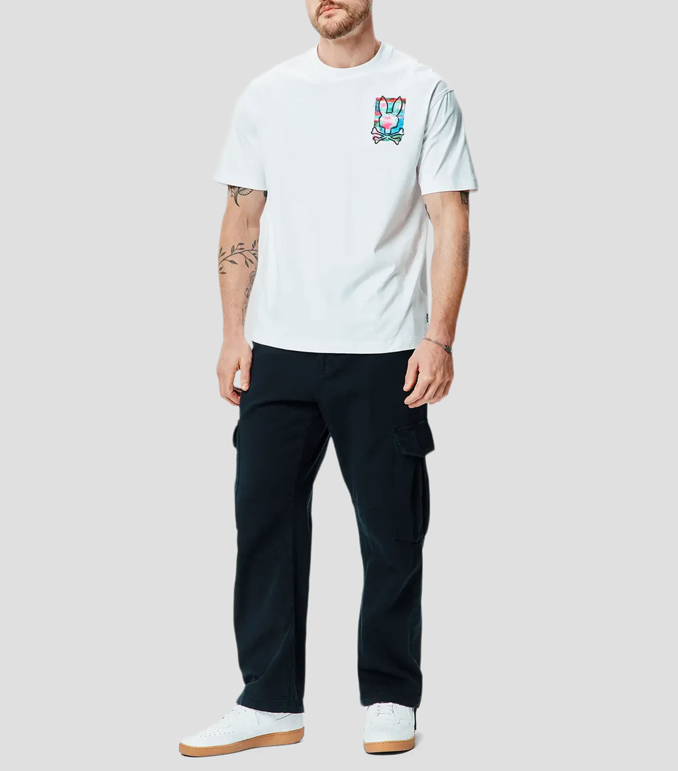 Playera cuello redondo manga corta estampada Hombre