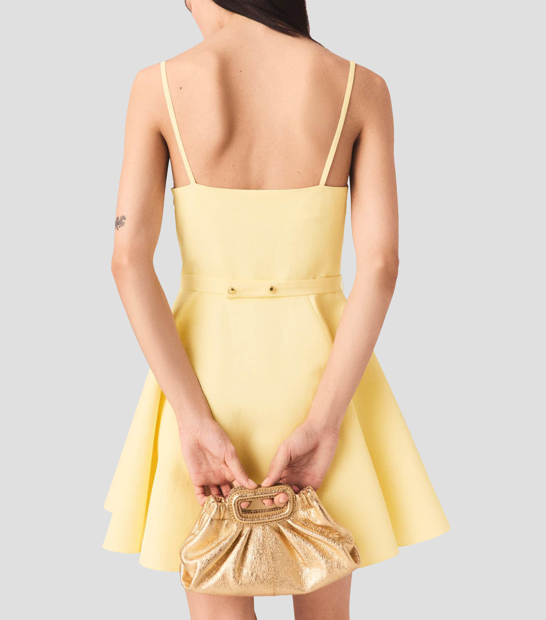 Vestido corto liso Mujer