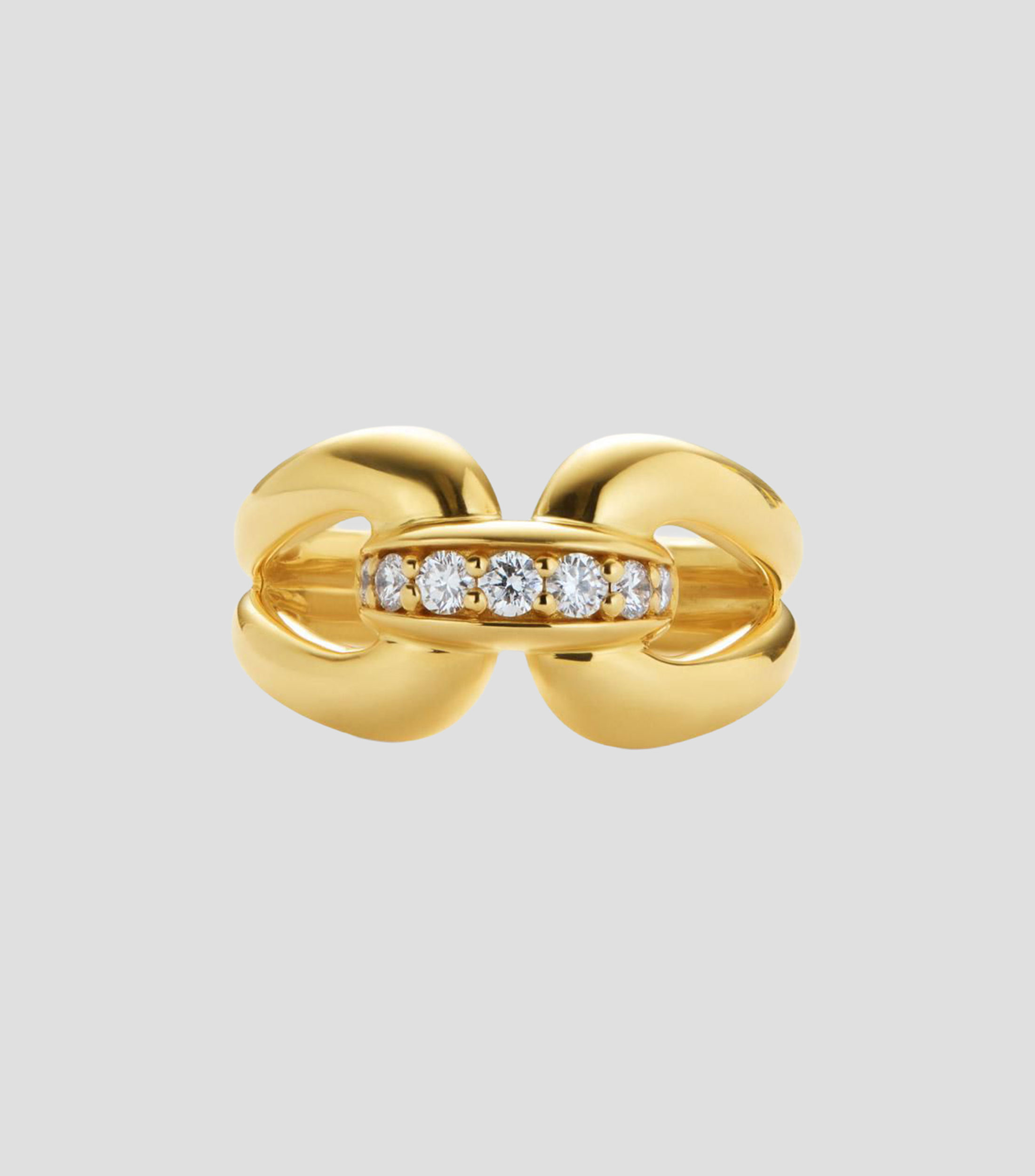 Anillo en Oro amarillo de 18 Kilates Cadenza con diamantes Mujer