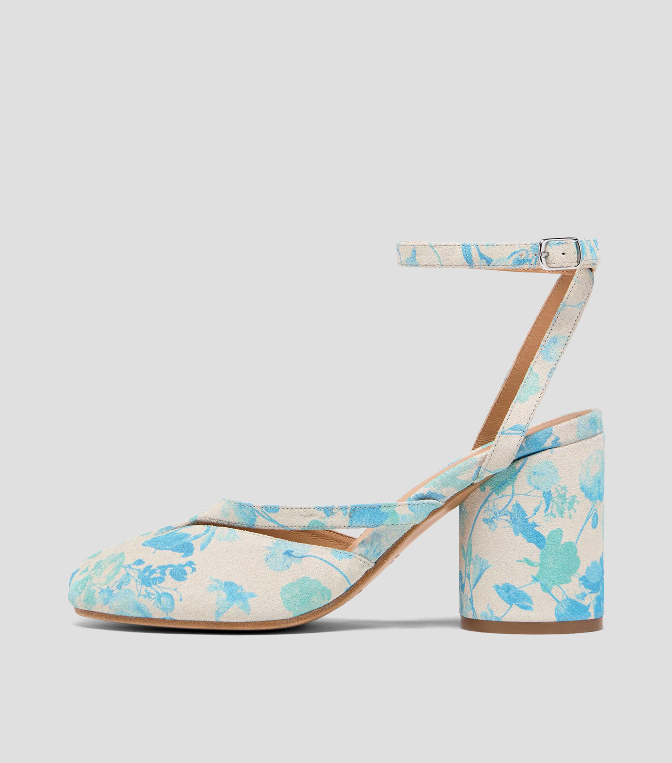Sandalias con tacón alto redondo Tabi en ante Mujer