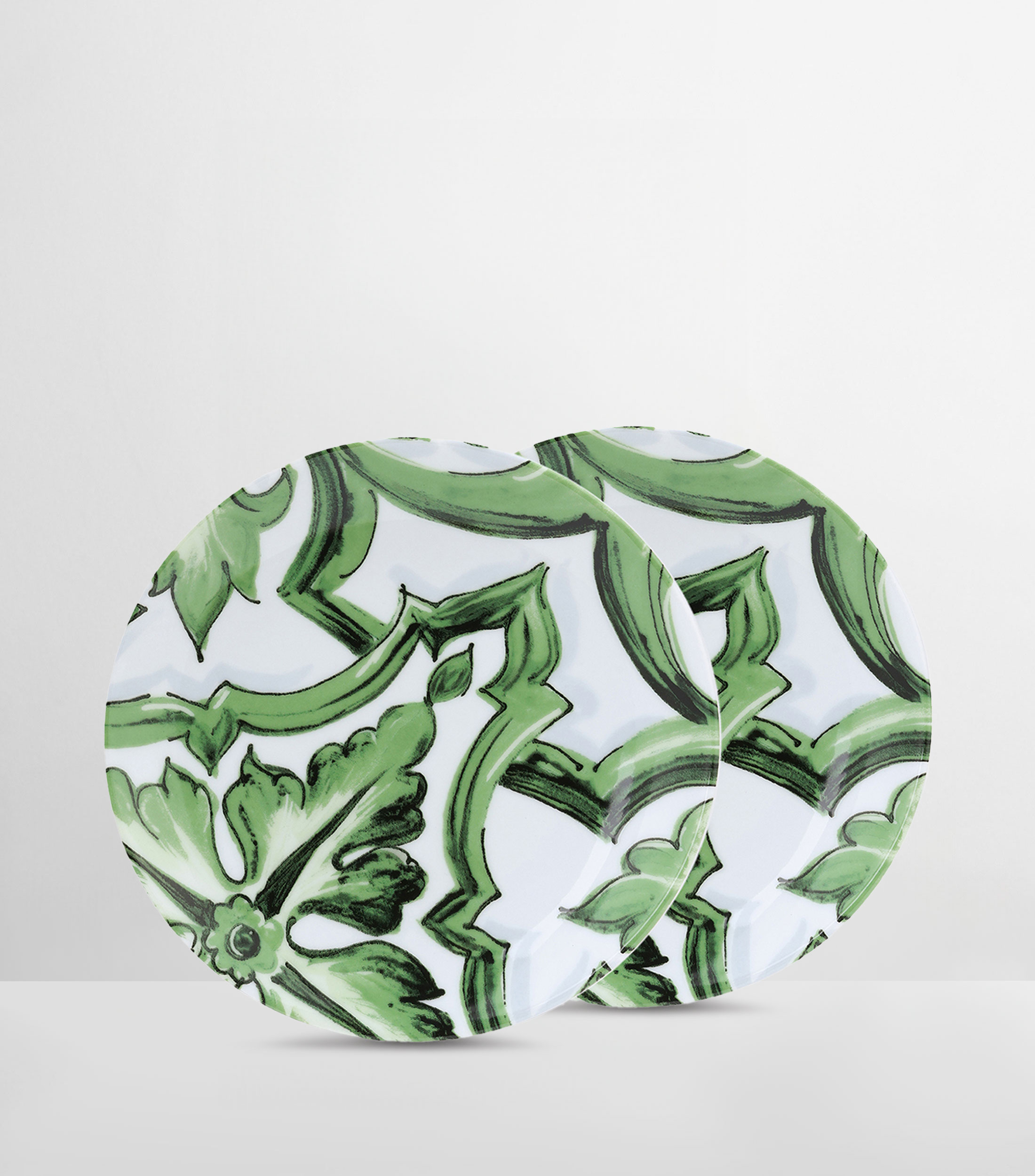 Set 2 Platos para Pan Maiolica Verde