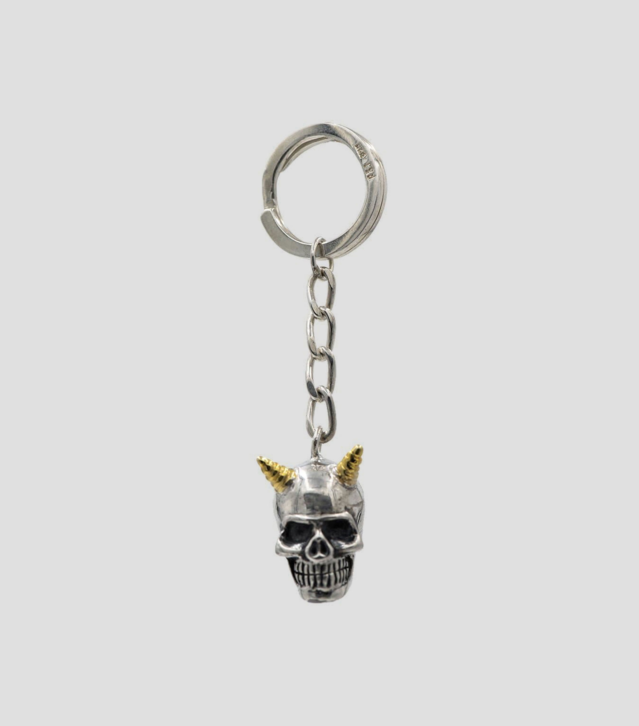 Llavero de Craneo Albert Skull Dark Golden Devil Horns Unisex