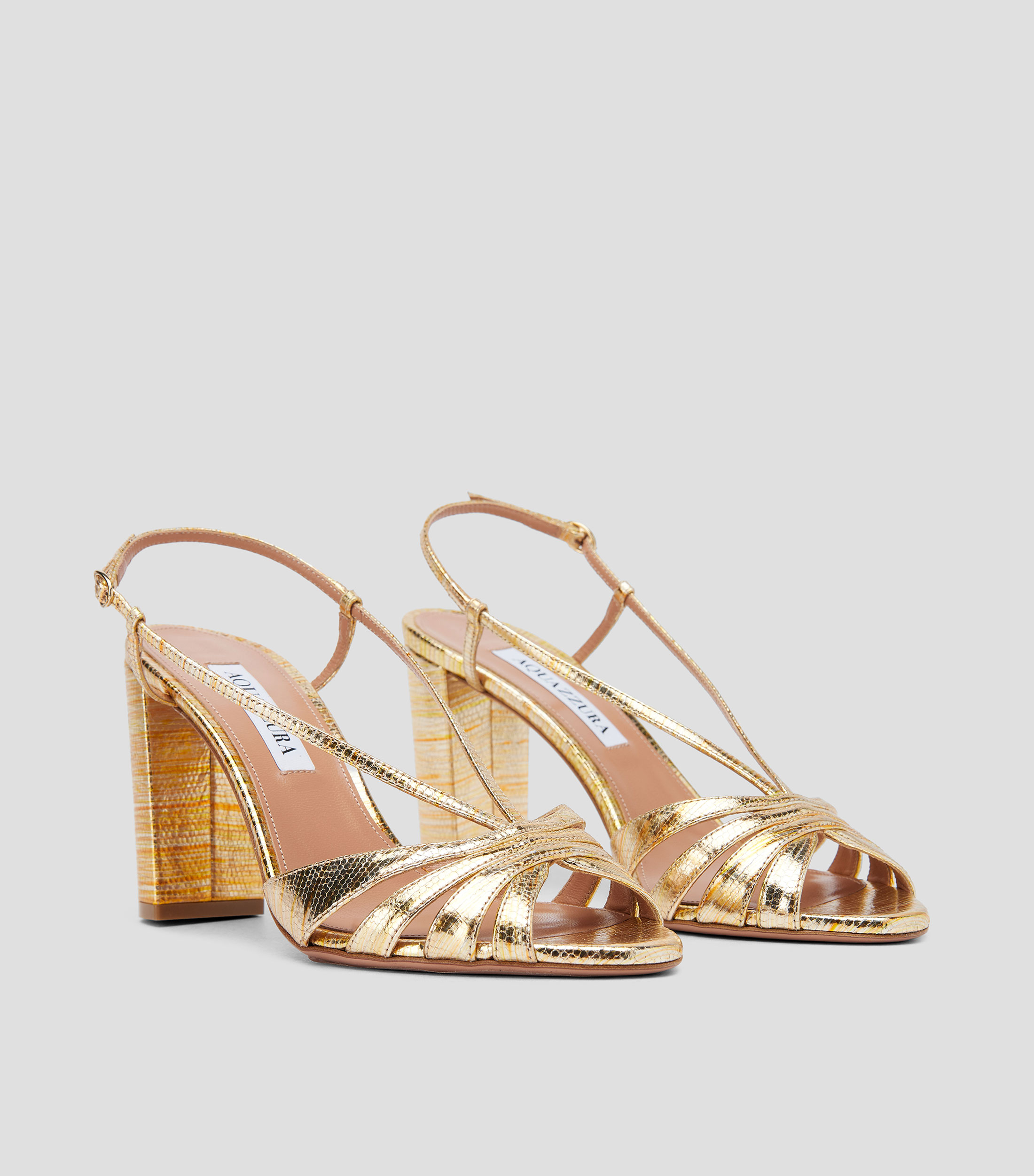 Sandalias con tacón alto de media luna Aimeé Mujer