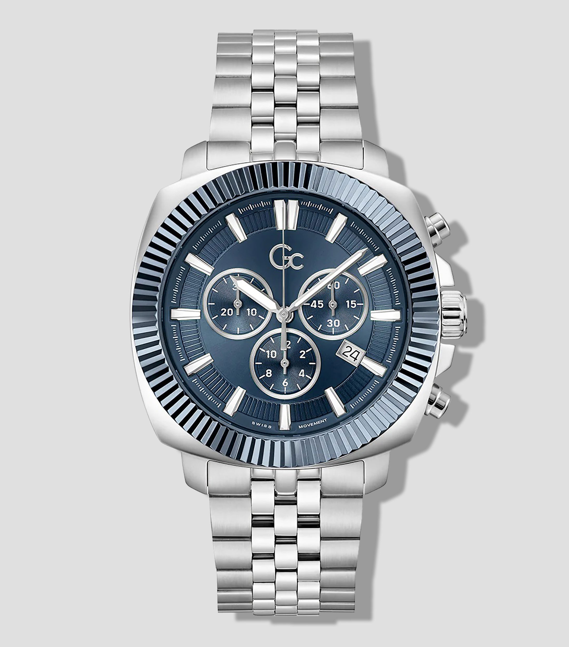 Reloj para Hombre Flair Coussin casual plateado/azul