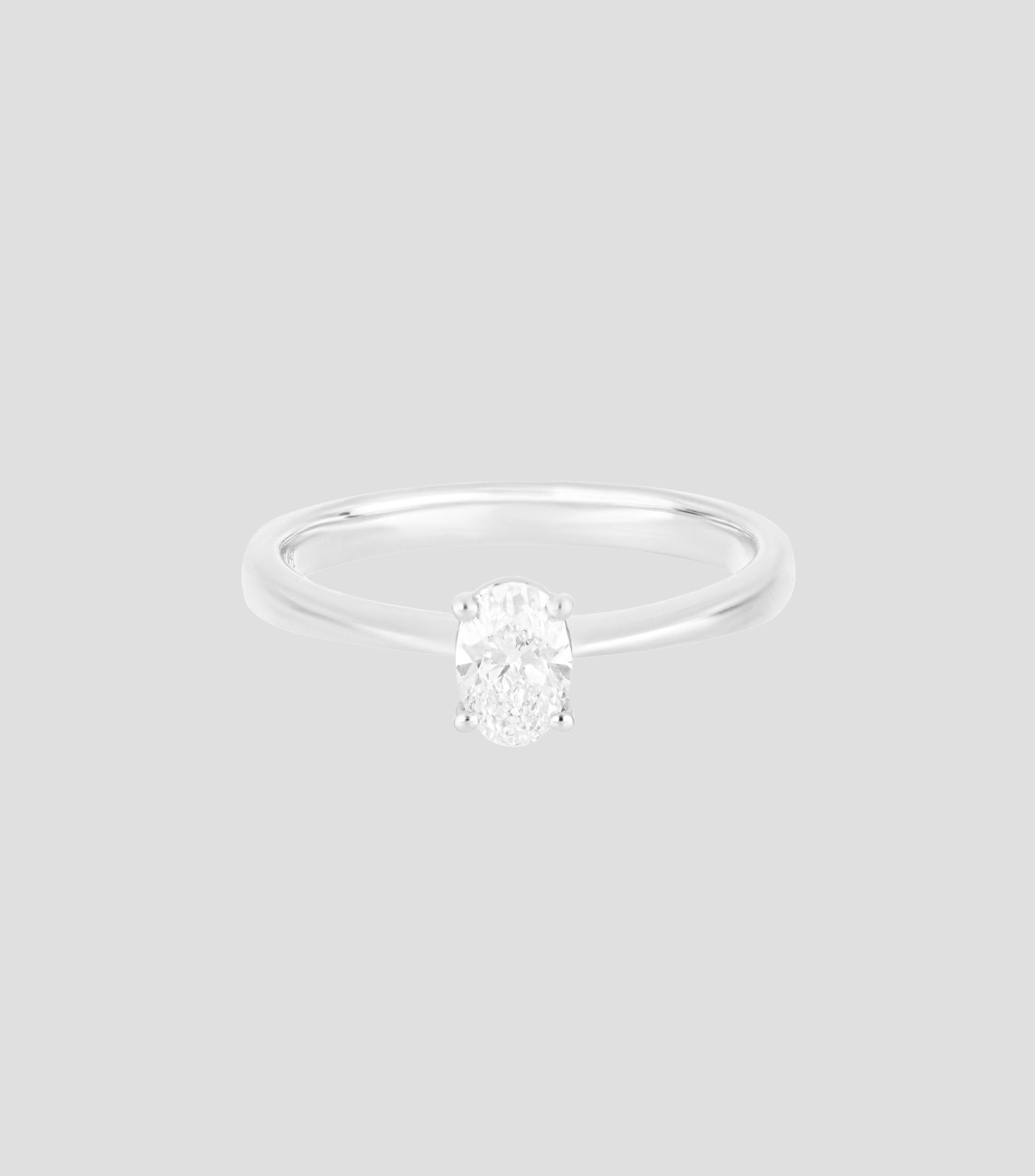 Anillo de compromiso en Oro blanco de 18 Kilates con diamante Mujer