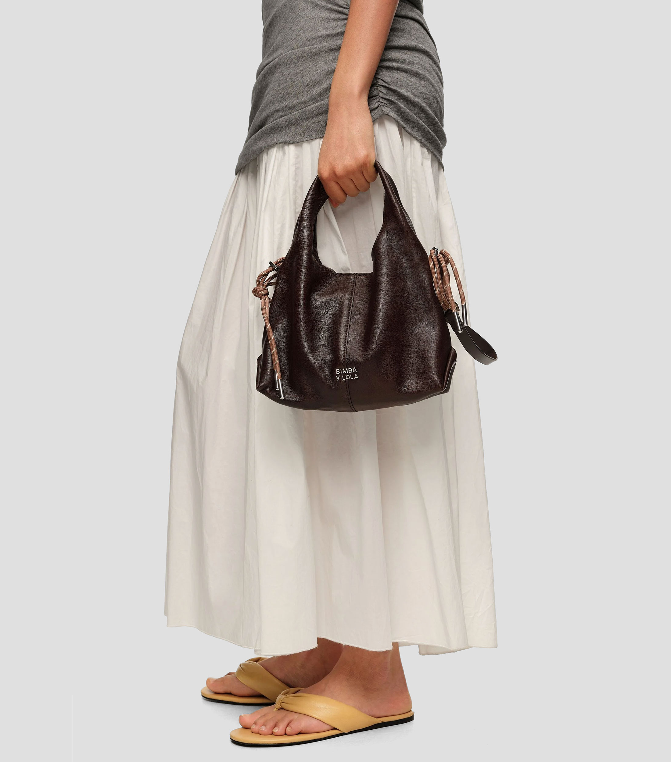 Bolsa crossbody Paper pequeño piel café Mujer