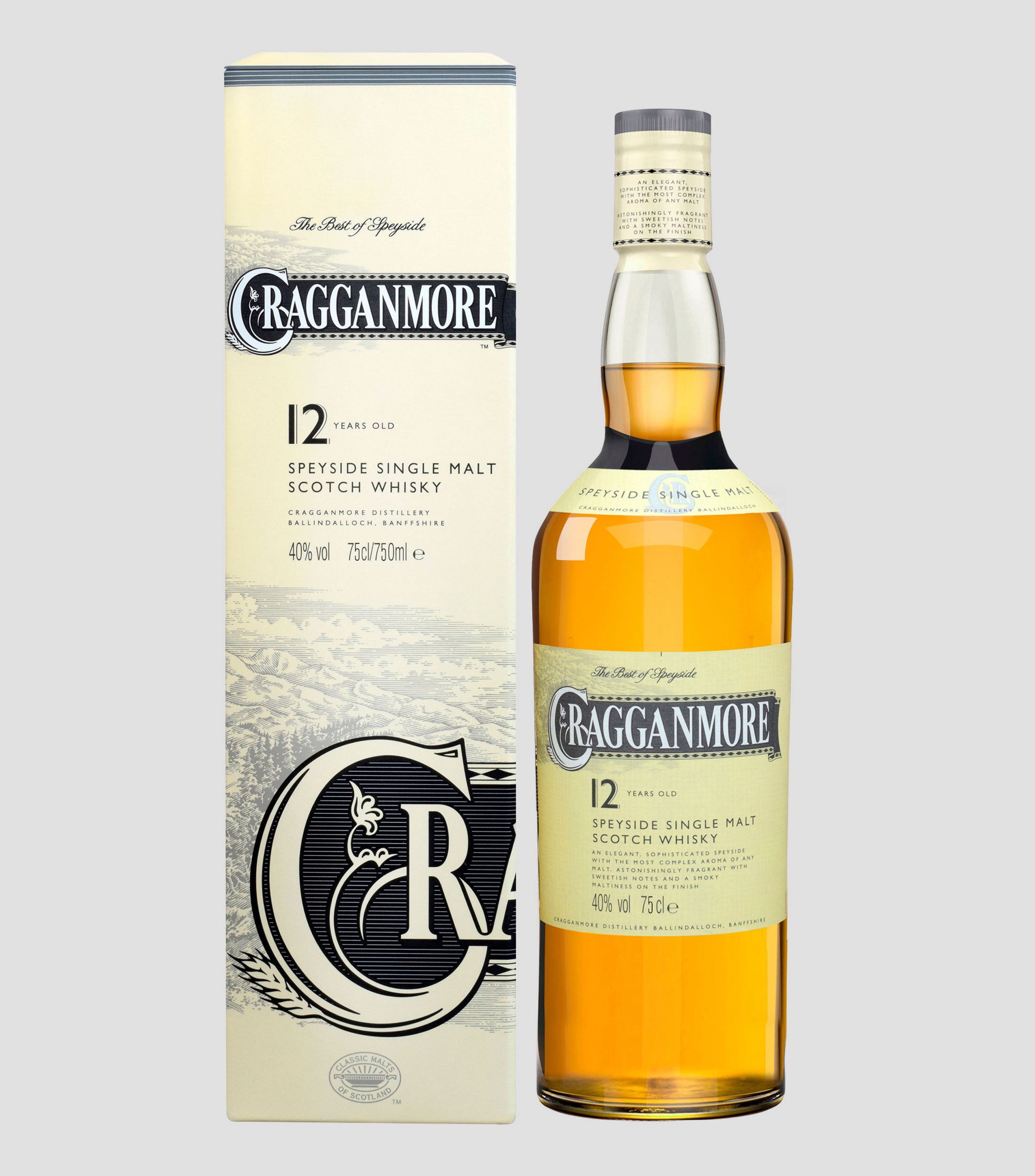 Whisky Cragganmore 12 años Single Malt, 750 ml