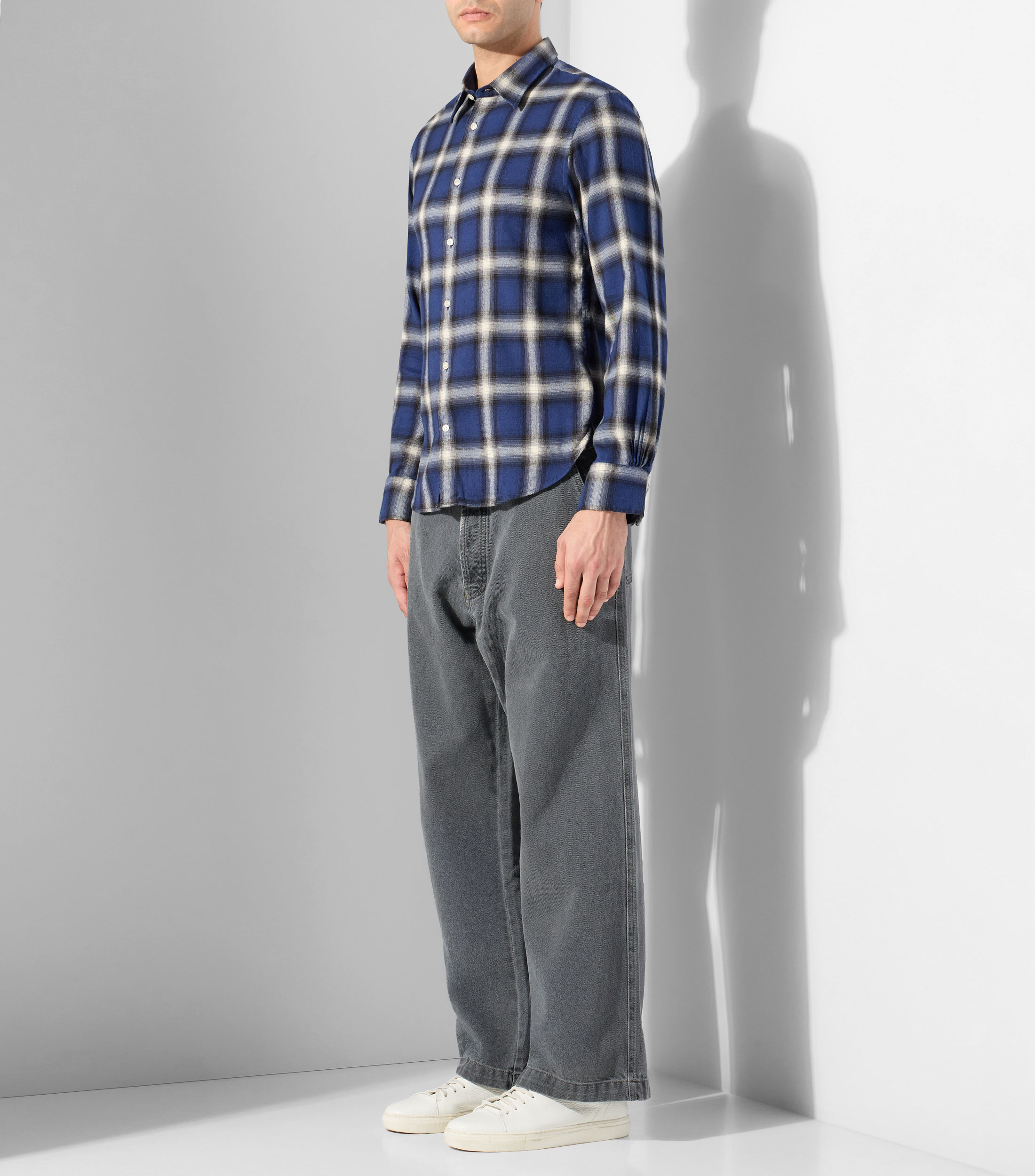 Camisa a cuadros manga larga Hombre