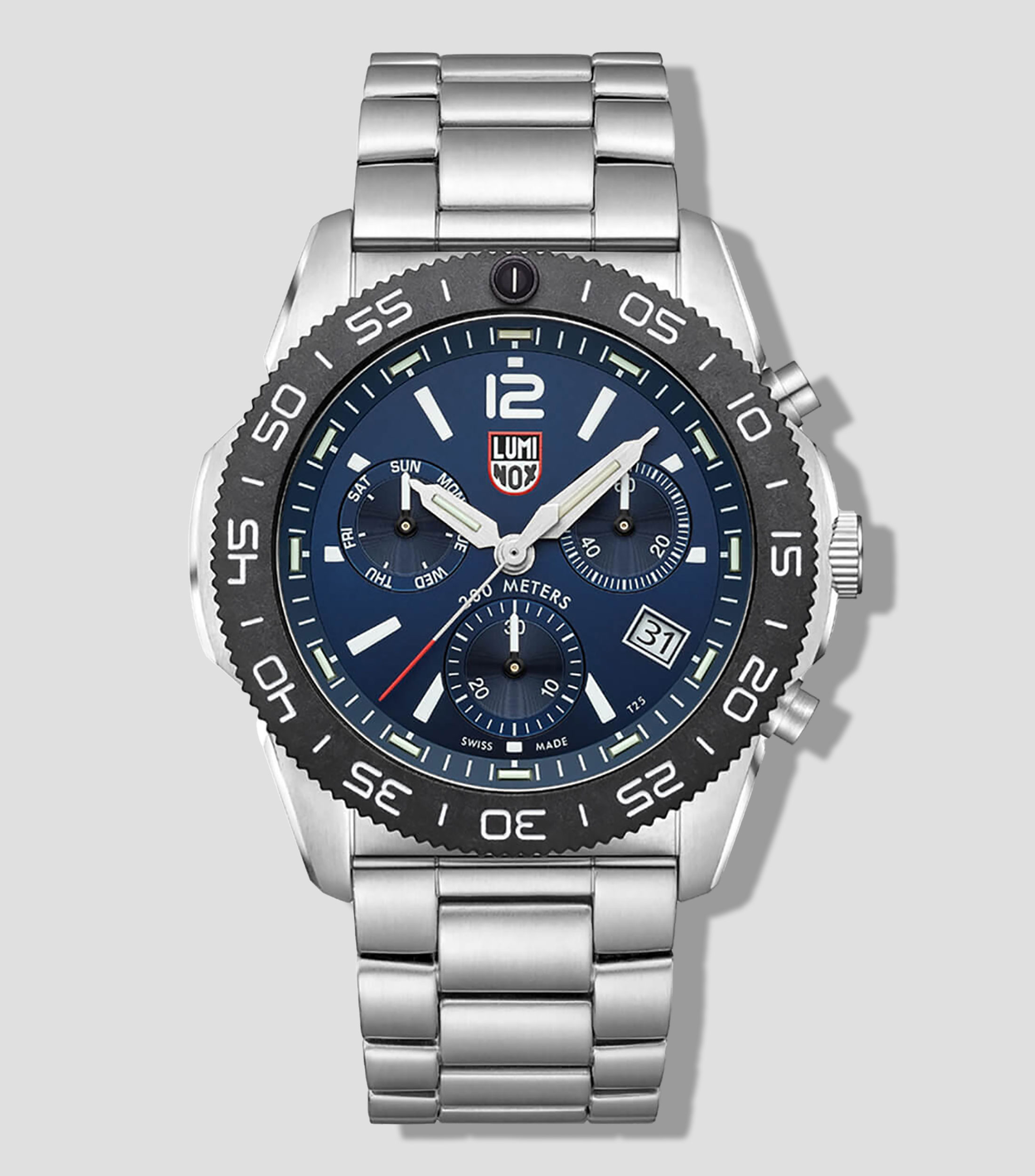 Reloj para hombre Pacific Diver Chronograph 3140 Series de vestir, Plateado