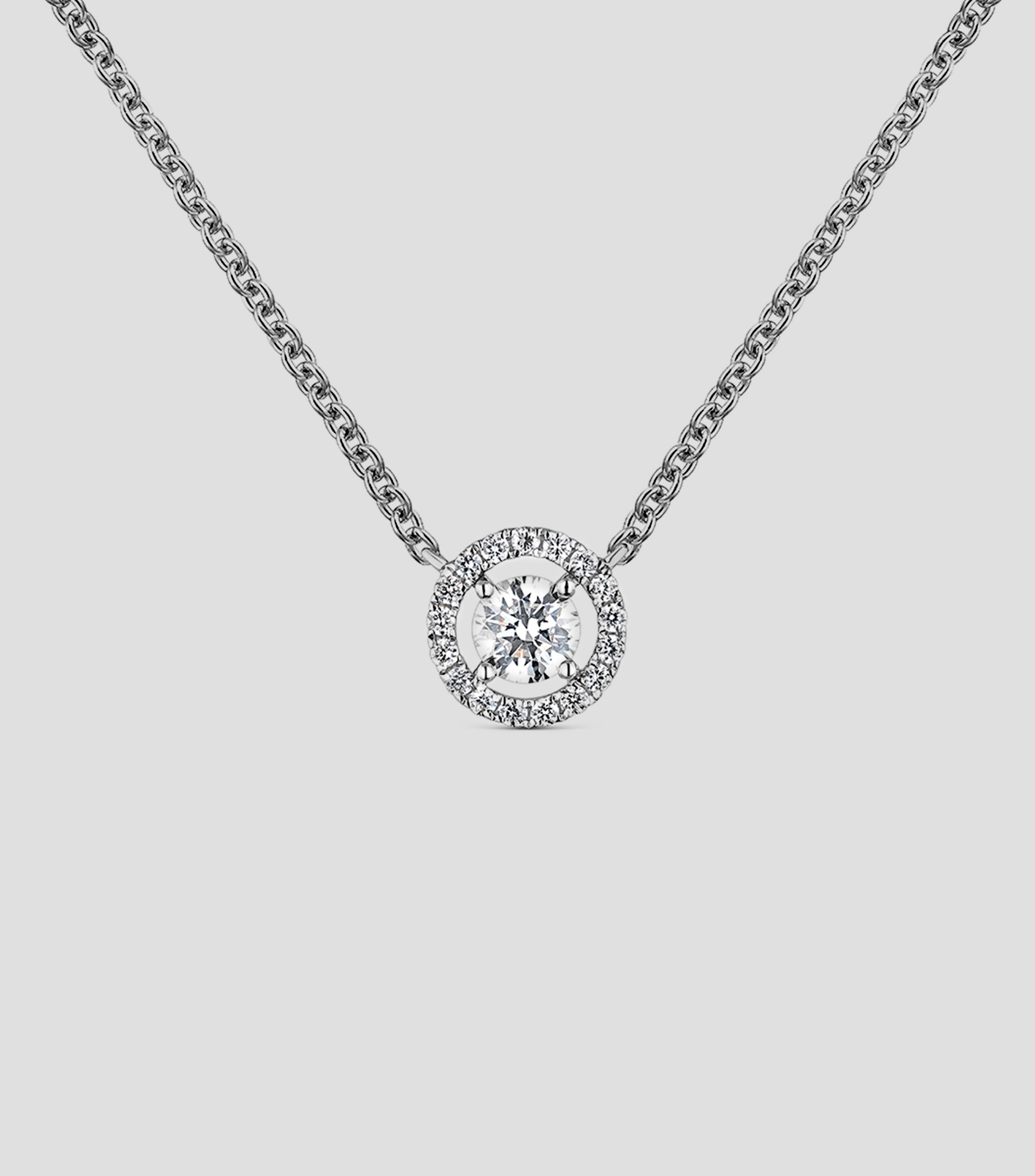 Collar eslabonado en oro blanco de 18 kilates con diamantes Grace Mujer
