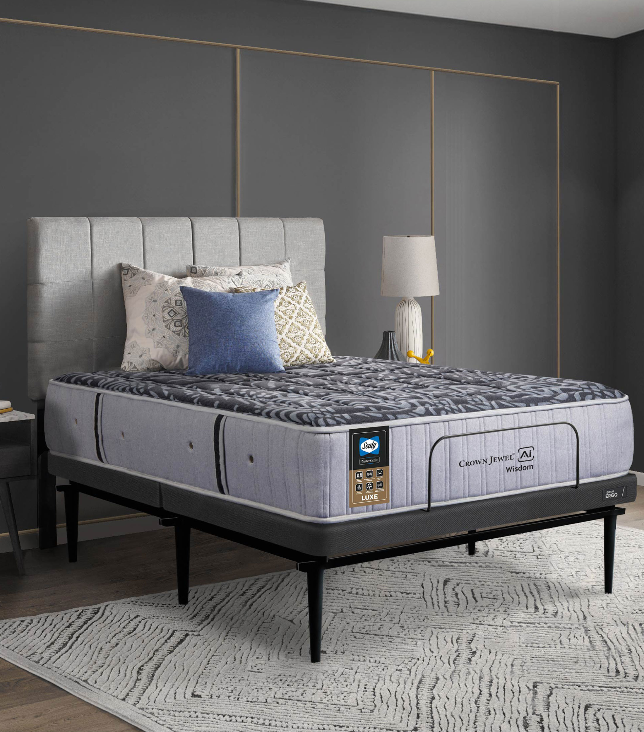 Set Colchón y Base ajustable Wisdom Luxe Queen Size