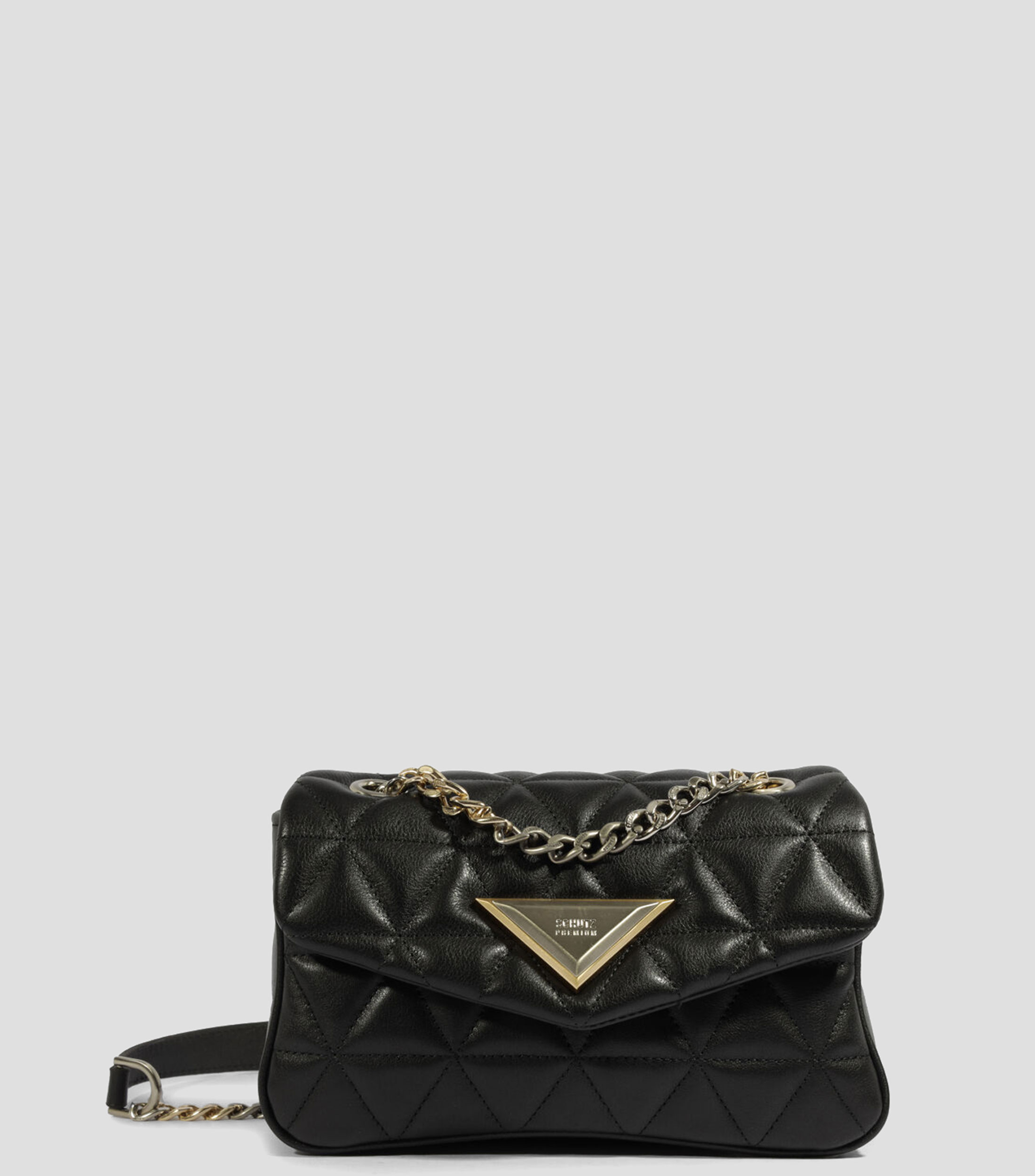 Schutz Bolsa crossbody negra en piel Madrid capitonada Mujer |El
