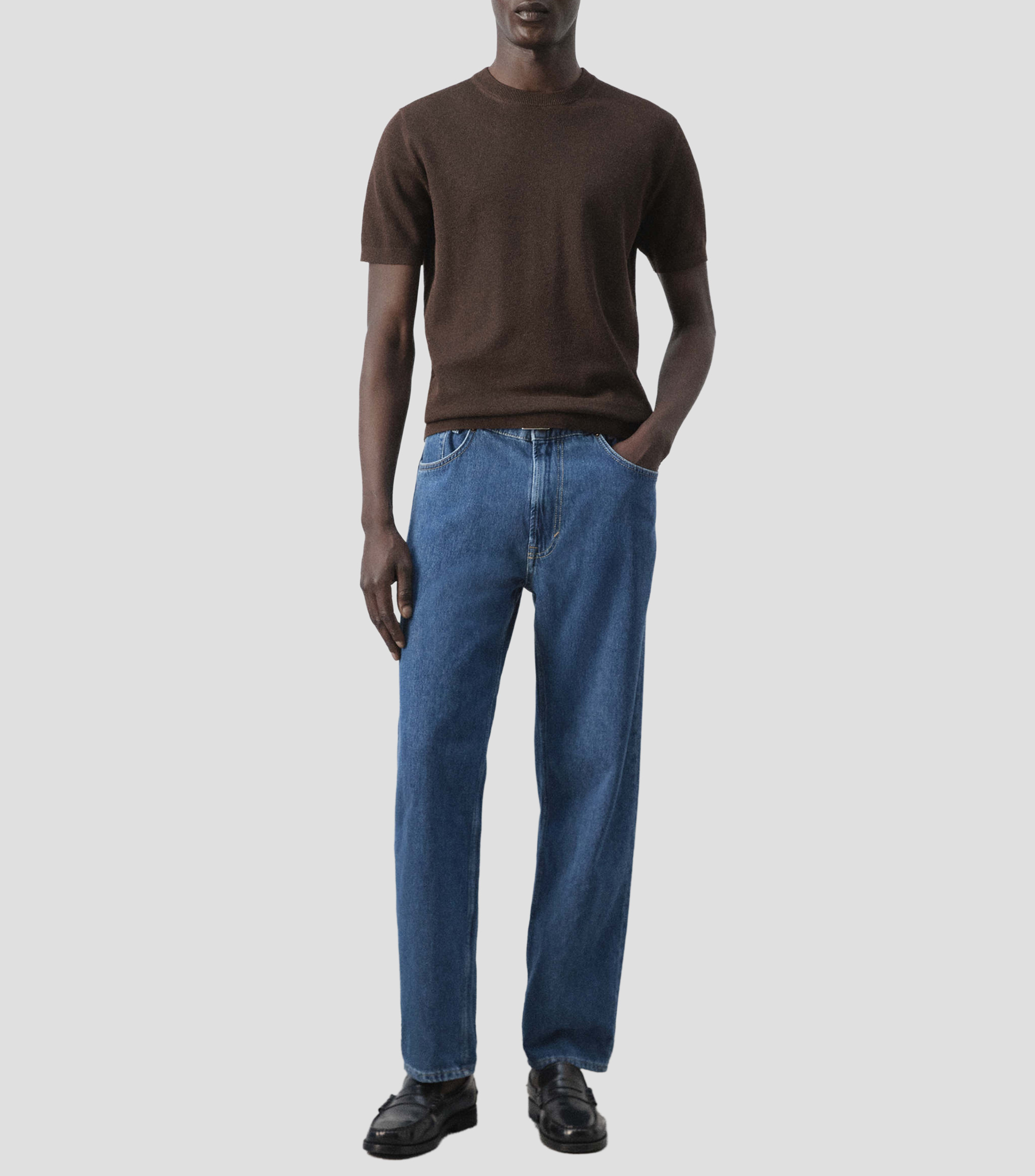 Playera cuello redondo manga corta liso Hombre