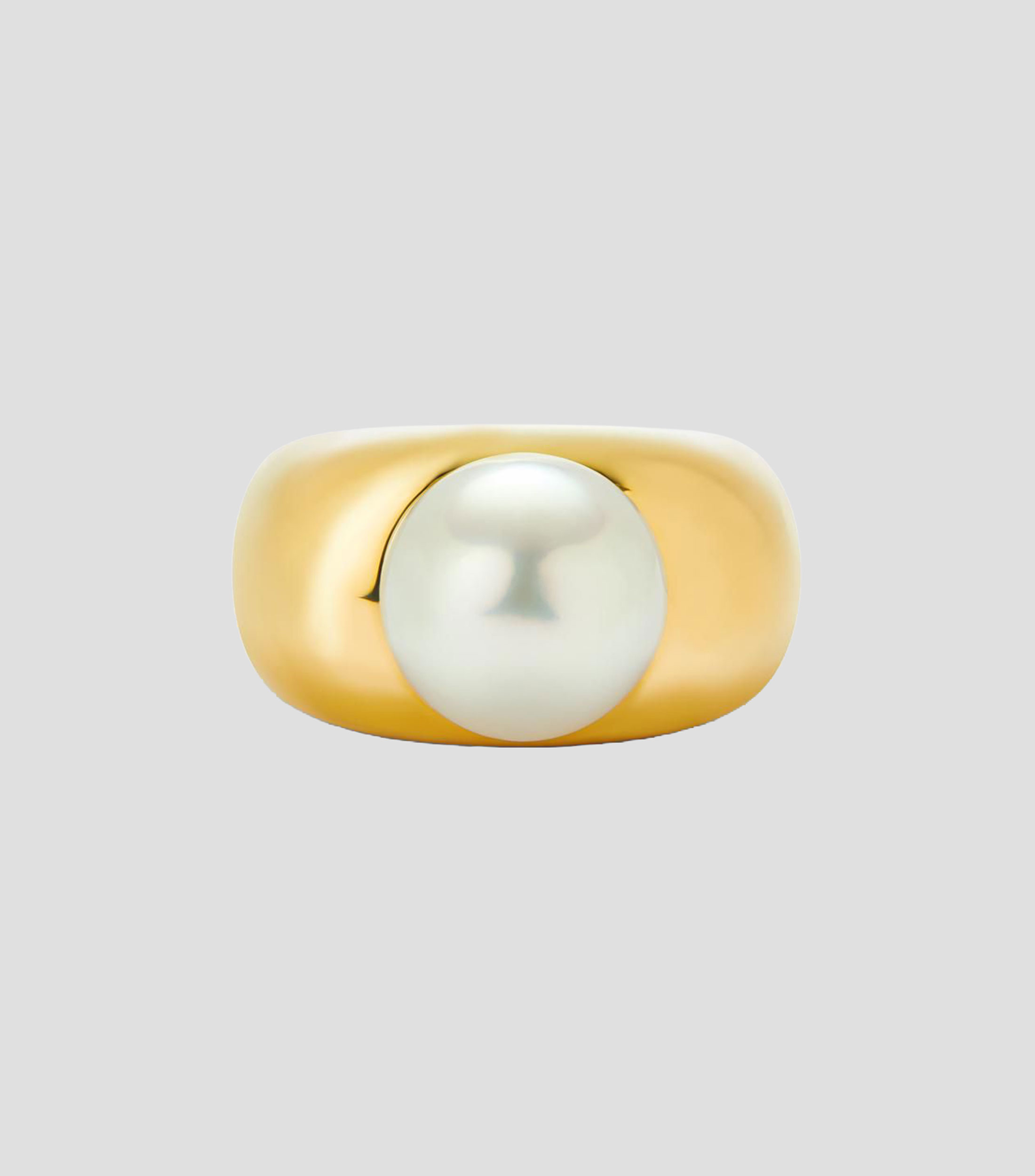 Anillo en oro amarillo de 18 kilates con perla australiana Mujer
