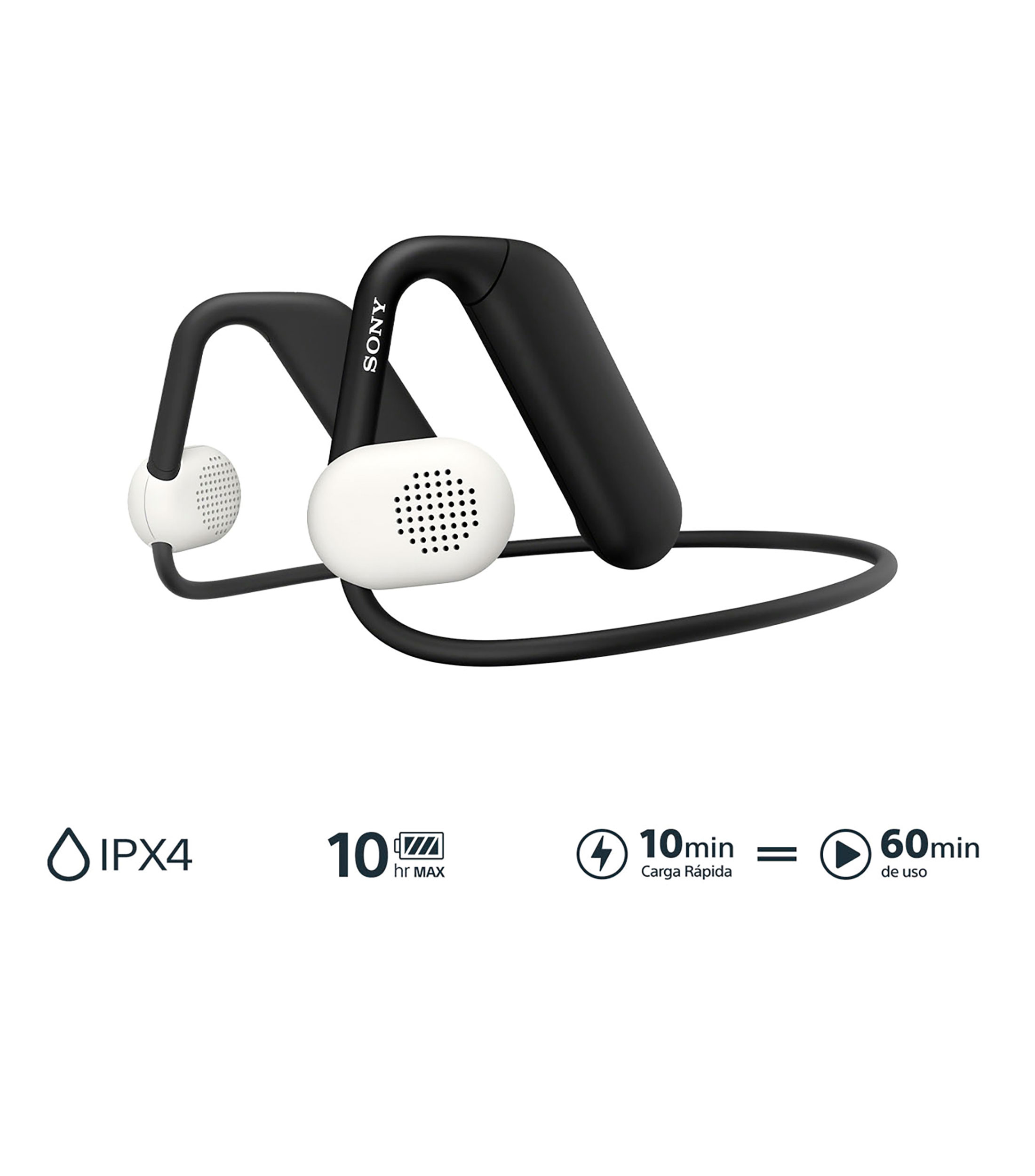Audifonos inalambricos Bluetooth Sony Float Run Negro