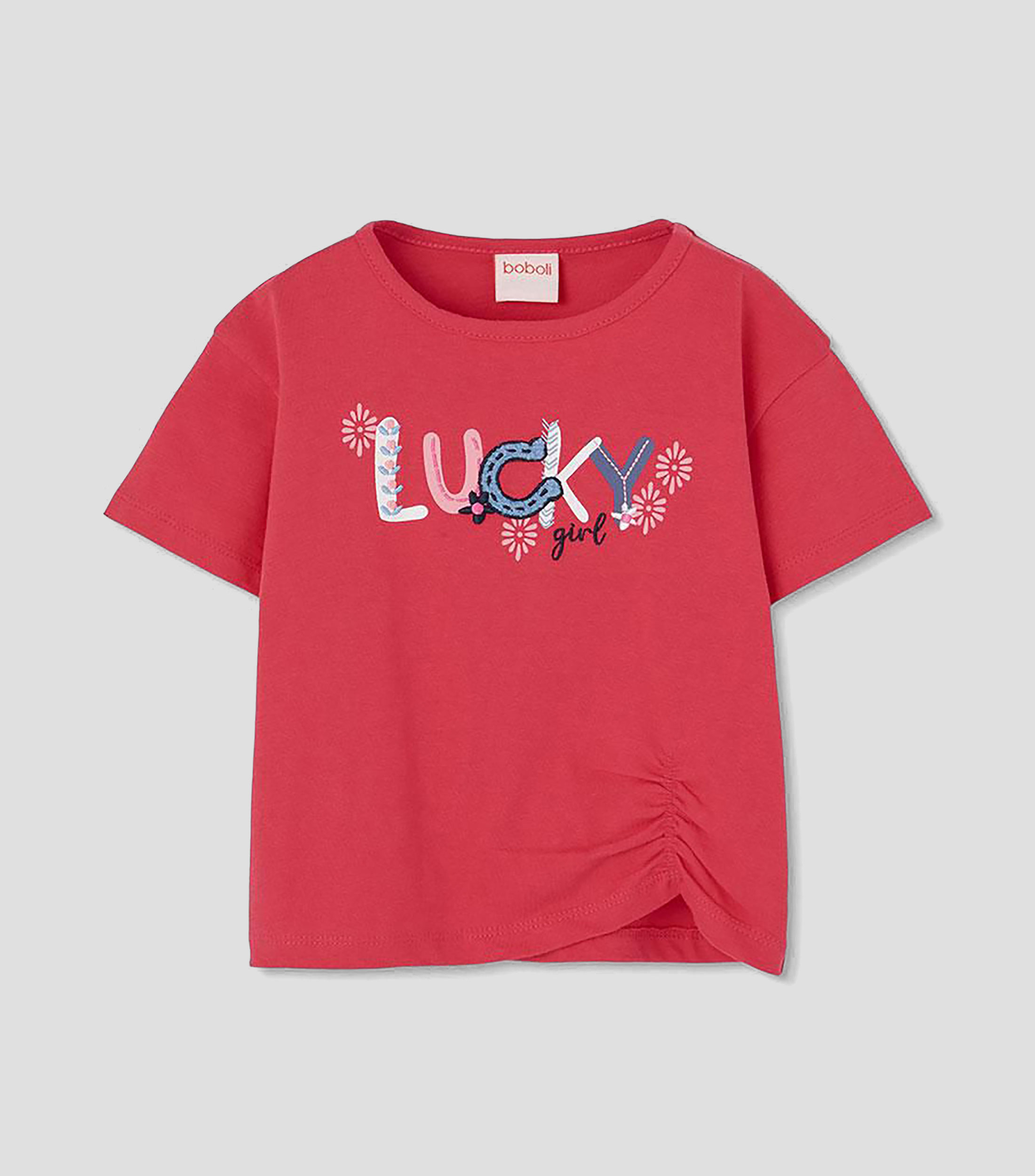 Playera cuello redondo manga corta con estampado Bebé