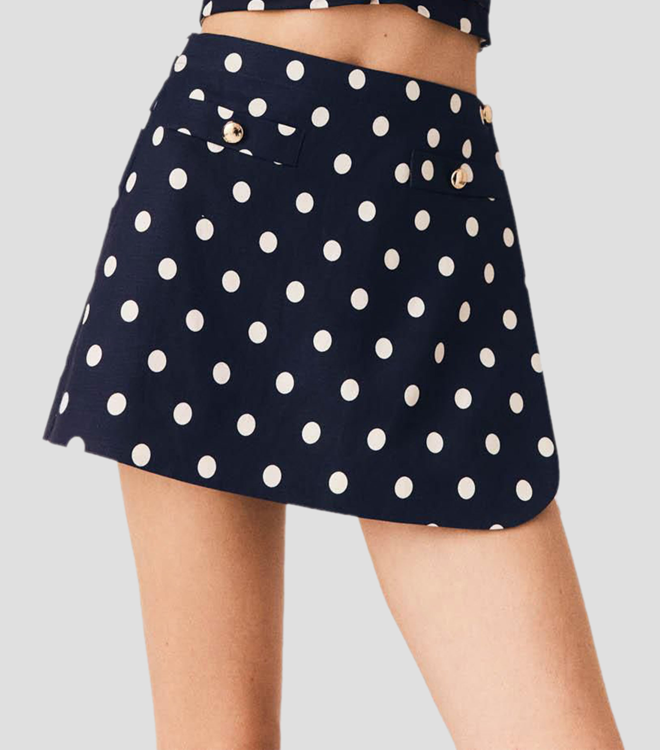 Falda tipo short de corte regular estampada Mujer