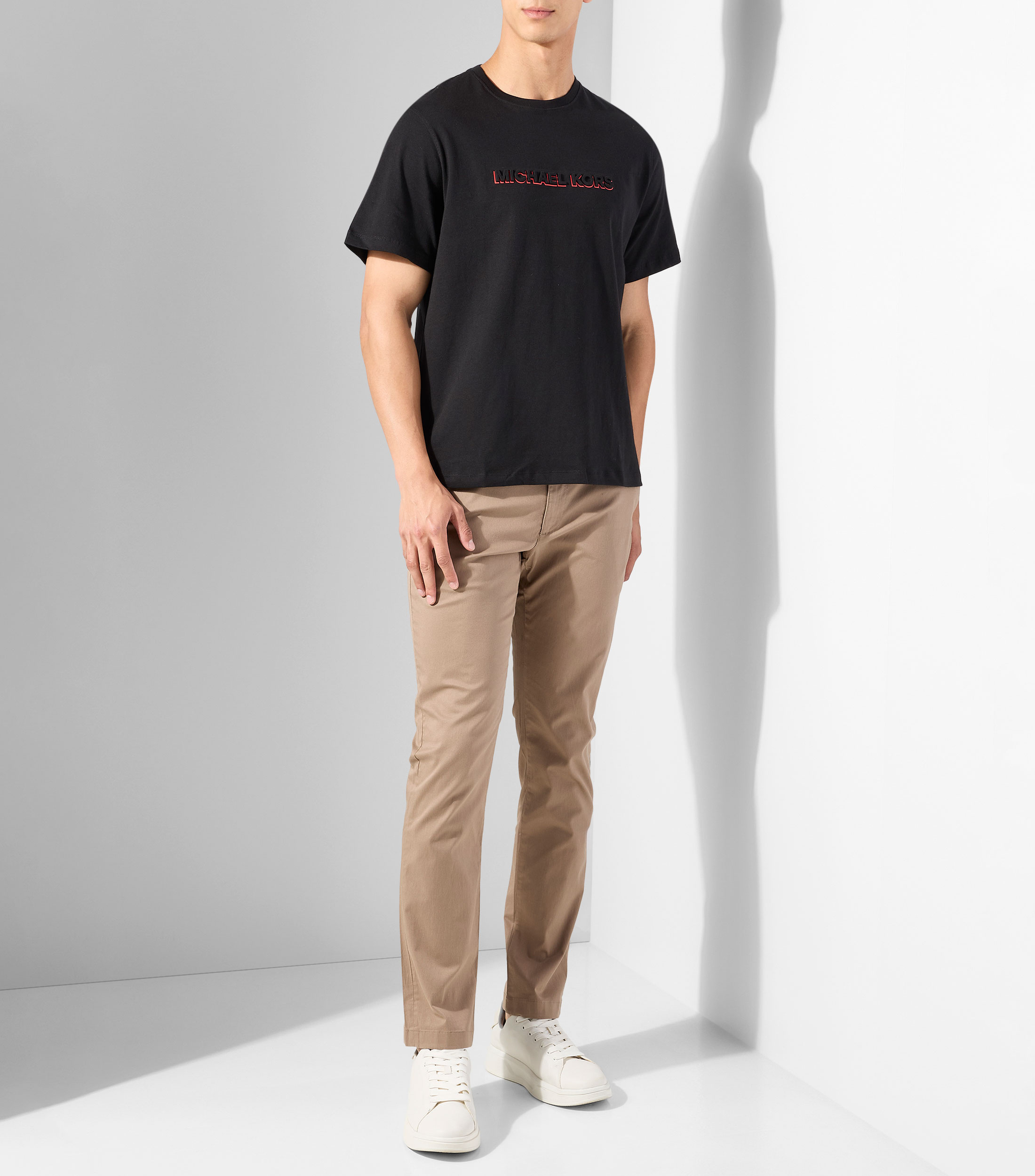 Playera cuello redondo manga corta lisa Hombre