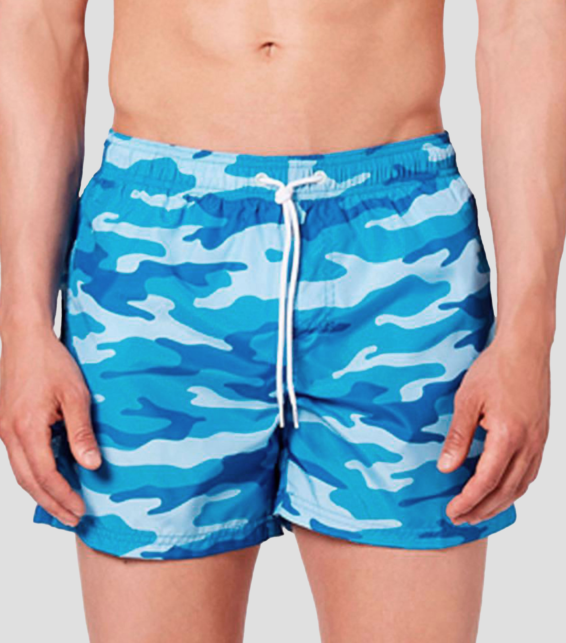 Traje de baño corto estampado Hombre