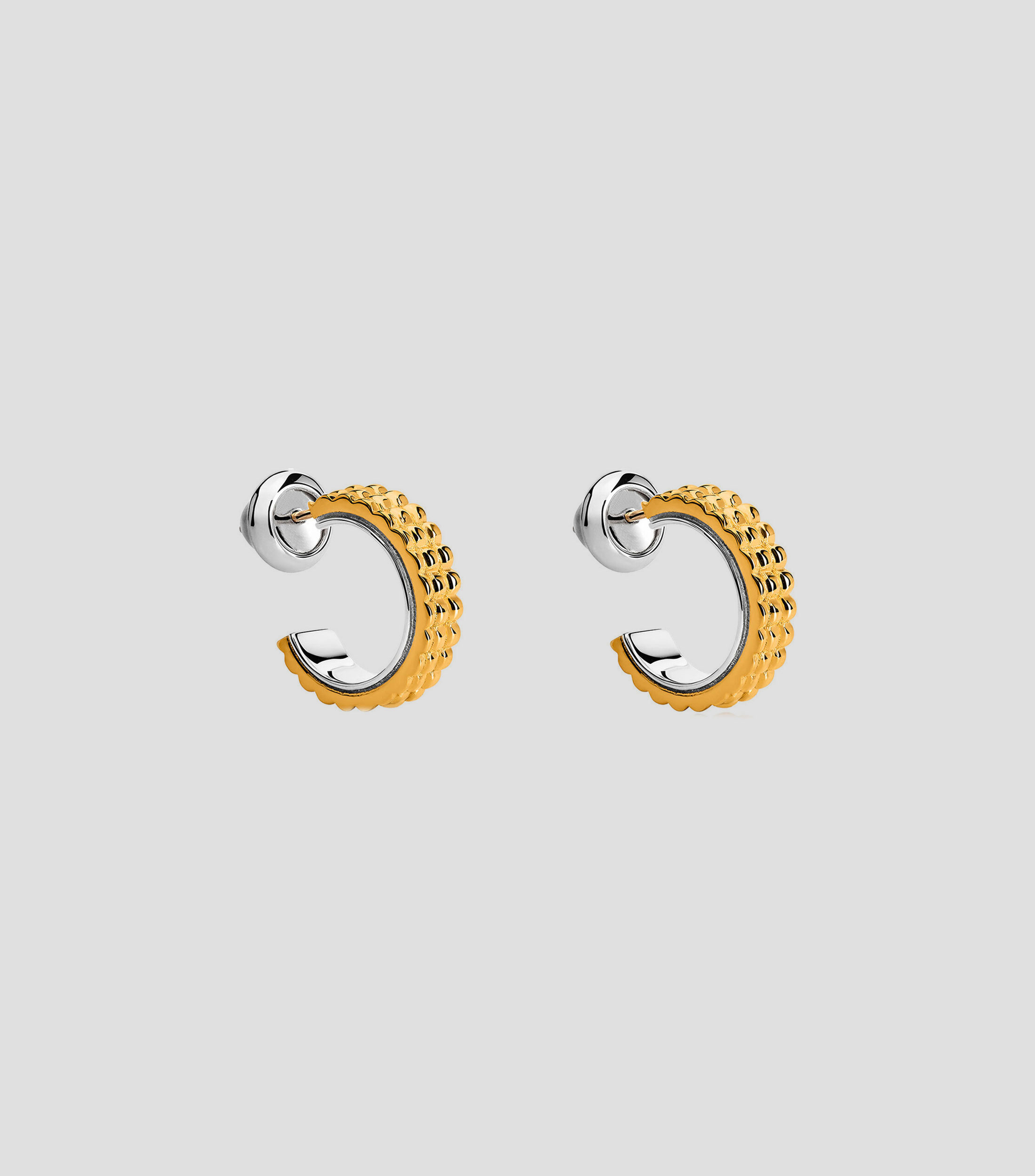 Aretes en plata Alma Textura Vermeil Mujer