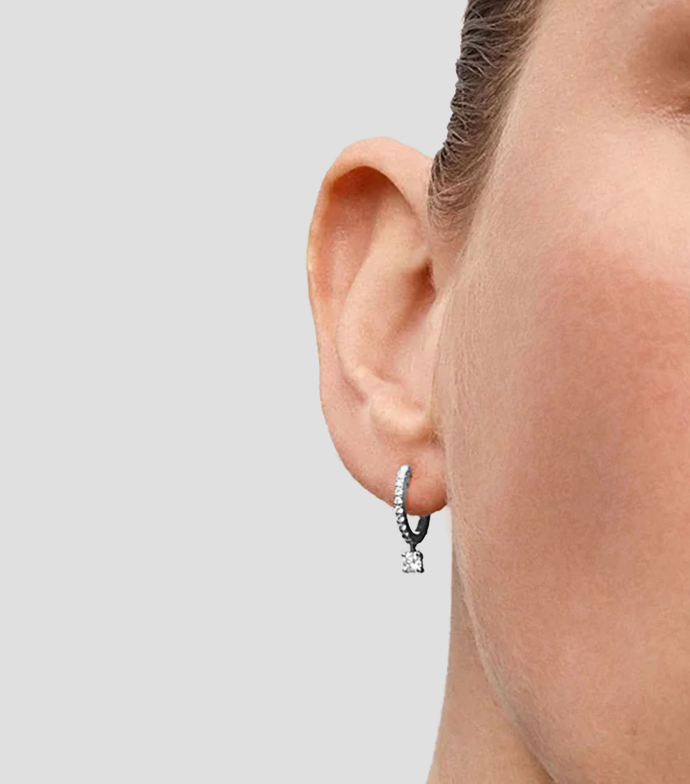Pendientes en oro de 18 Kts con diamantes Mujer