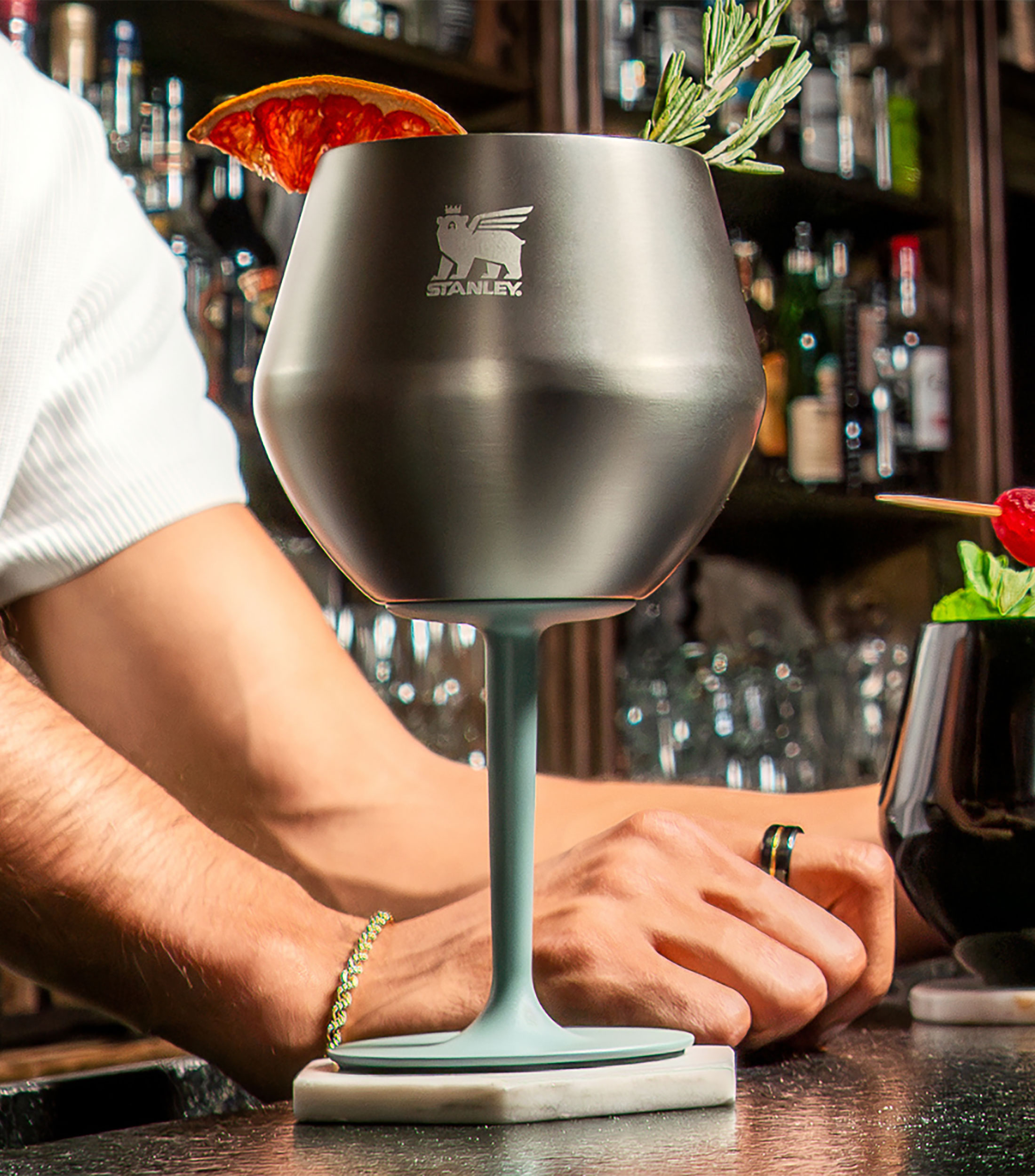Copa para Cocktail Stanley Plateada en acero inoxidable, 414 ml