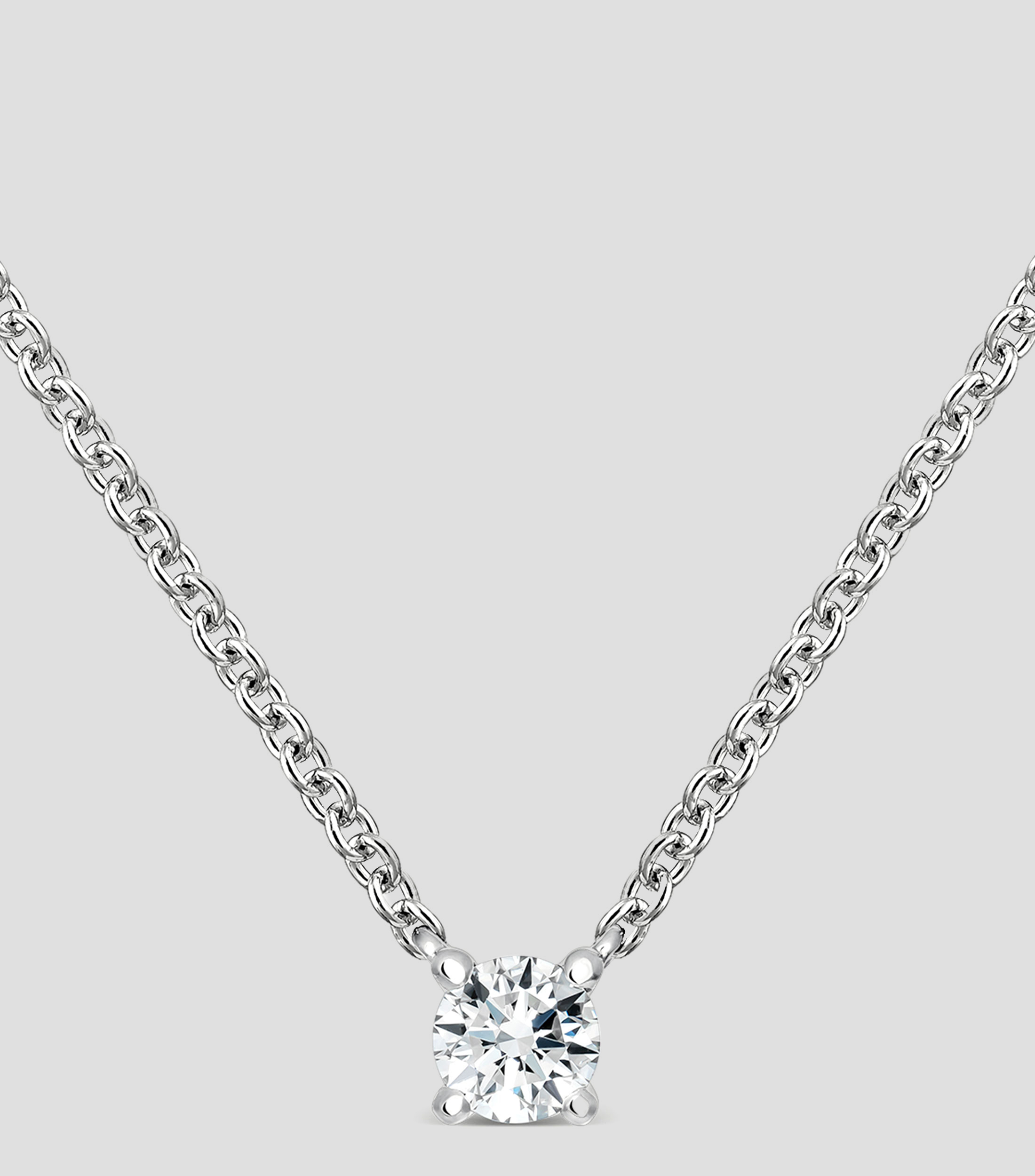 Colgante en Oro blanco de 18 Kilates con Diamante Mujer